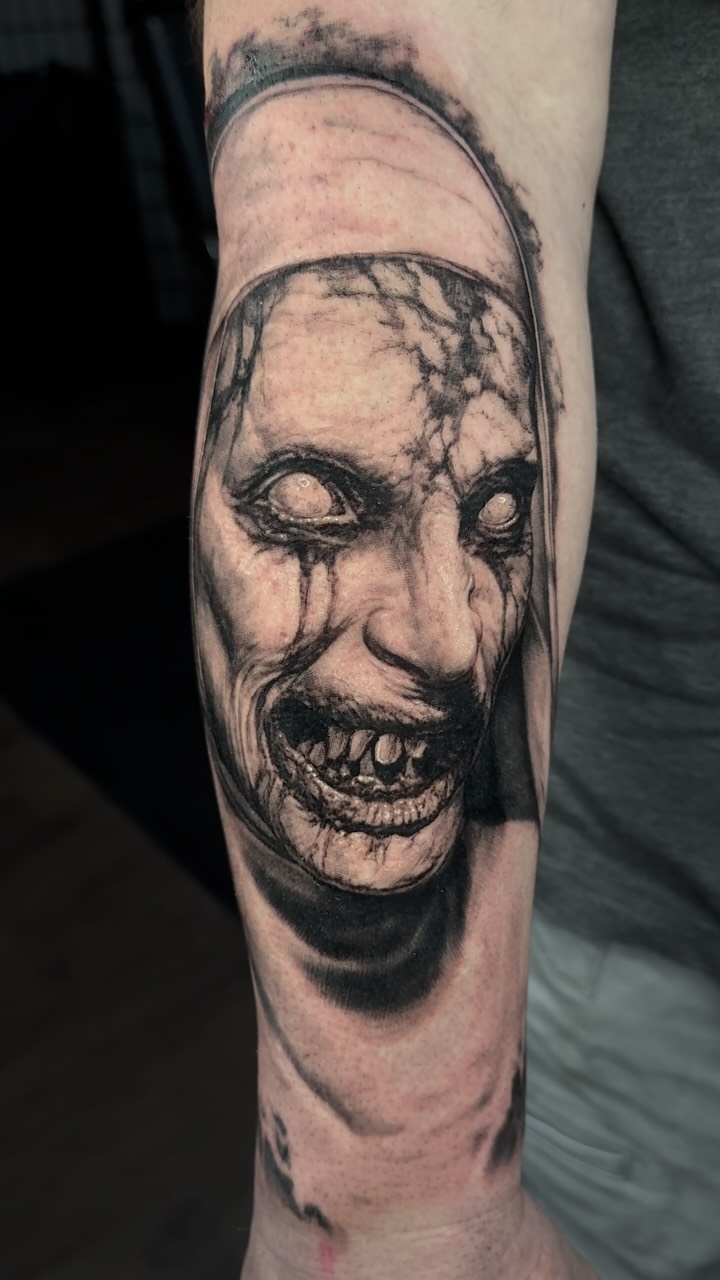 Great start on this sleeve of blasphemous imagery today. I love tattooing stuff like this.
In fact, I love it so much that I’ll be taking walk-ins for the Black Metal Friday Flash day here at @rstattoony this Friday. I have some fun, mostly evil flash designs that I’d really enjoy tattooing, so feel free to stop by and check them out. All the designs are small/medium sized tattoos starting at $100 and all are metal as fuck 🤘
217 Washington Street
Binghamton NY 13901
⏱️1-6pm