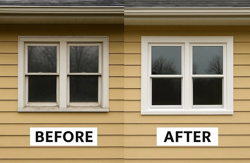The difference is clear! ✨
Old, weathered windows replaced with brand new, energy-efficient ones that will stand the test of time. Fresh, clean lines and improved performance—this is what a quality window replacement looks like!
Sometimes all it takes is new windows to completely refresh the look of your home. Ready to see this kind of transformation at your place?
📞 Call us at (401)-430-0755 or visit our website for a free estimate. Link in bio!
#BeforeAndAfter #WindowReplacement #HomeTransformation #RhodeIsland #WindowInstallation #HomeImprovement #NewWindows #RIContractor #HomeUpgrade #AnchorStateWindows #EnergyEfficientWindows #HomeRenovation #CurbAppeal #QualityWindows #RhodeIslandHomes #LocalBusiness #RIHomeImprovement #WindowMakeover #HomeTransform