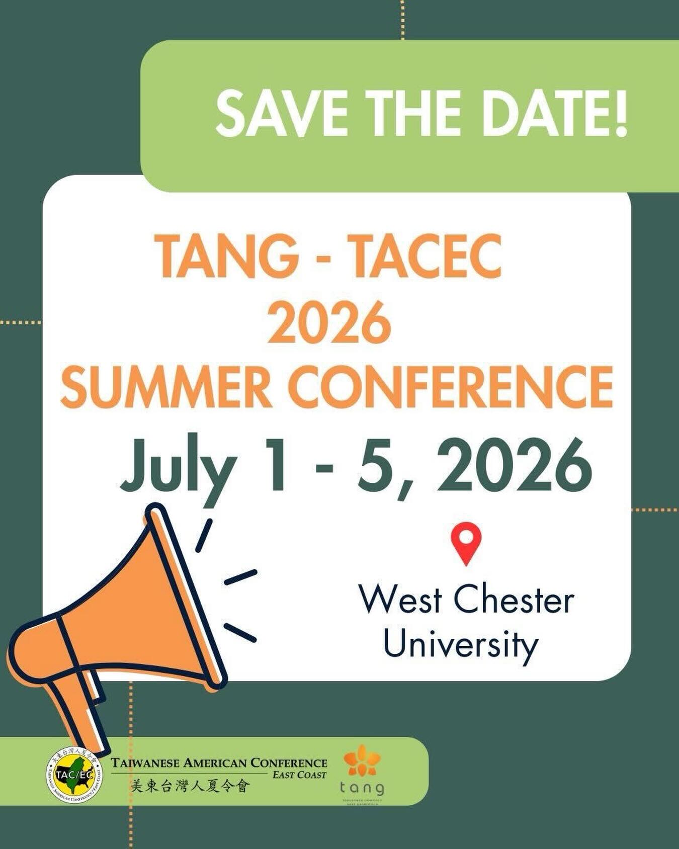📣NO WAY? TANG DATES JUST DROPPED? 📣 Save the date and join us on July 1-5, 2026 for our Summer Conference!