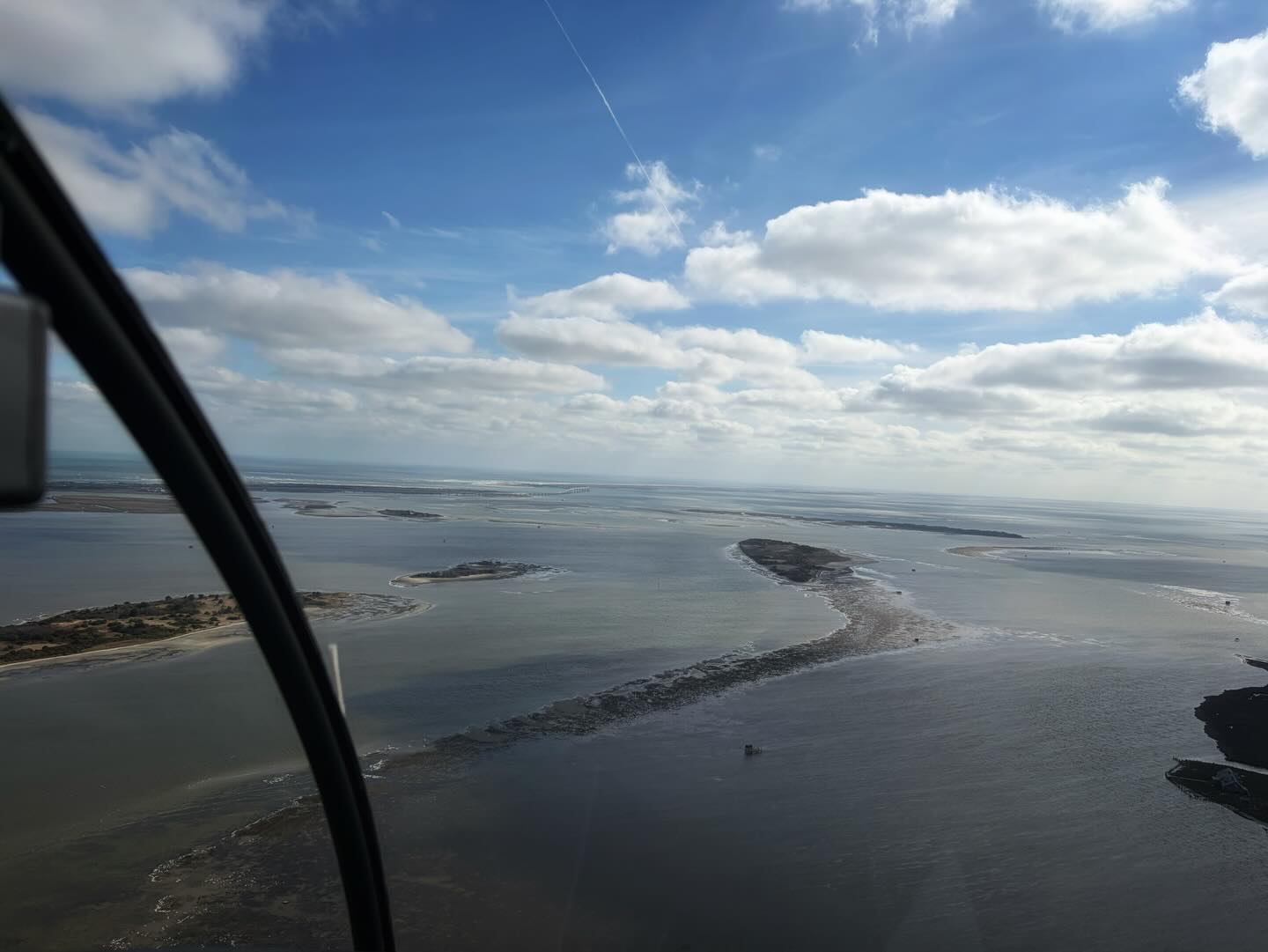 Don’t think we’ve ever seen tides this low - heading south towards Oregon Inlet.