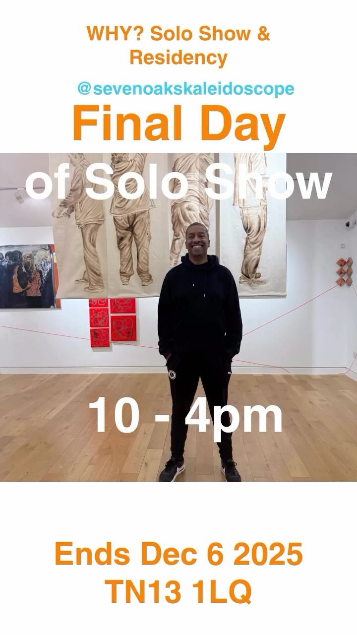 WHY?
Andrea Coltman’s
Solo Show & Residency
@sevenoakskaleidoscope
TN13 1LQ
FINAL DAY
Sat 6th Dec
10-4pm
More info via
🔗 Link in bio🔗
Or scan the QR code!
(using /work)
WHY?
A HUGE THANK YOU to @sevenoakskaleidoscope for this brilliant opportunity. I have had the most wonderful time. Thanks so much to everyone that has visited, come to workshops, open events, artist talk, chatted to me as well as those that have contributed to my open call 🙏🏻
Caroline @caroyokart
Jane @jane_pickersgill
Jeannie
Max
Emmanuel
Caleb
Steve
Jess
Clara
Reuben
Arleen
Iestyn
Olivia @olivia_jhd
Sue @sue44evans
Fernanda
Ros @rosalinddrawing
Amanda @amanda.j.hopkins
Esther @estherford
Andrea @rgb20twenty
Jenny @jennytimmer33
Fiona @fionamstas
Marc @marcstas
apologies for not listing everyone!
WHY? It’s a small word with such potentially huge questions.
We start out as children asking Why? Often over and over until we are as satisfied with the answers as we can be.
Now I feel most of my questions are not possible to answer, let alone solve, without universal and unilateral commitment. Unfortunately, I firmly believe this won’t happen, and certainly not, in my lifetime.
My WHY? will be with different perspectives and reasons to others but I hope it may still resonate and potentially provoke more questions WHY?
#sevenoakskaleidoscopegallery
#WHY? #openartcall #professionalartist #art #artist #painting #painterstoday #womenartists #contemporarypainting #contemporaryart #contemporaryartist #andreacoltman #kunst #kunstwerk #figurativepainting #instaartists #oilpainting #contemporaryportraiture #portrait #gallerywall #artgallery #artwork #londonart #artnow #paintingnow #soloshow #artistresidency