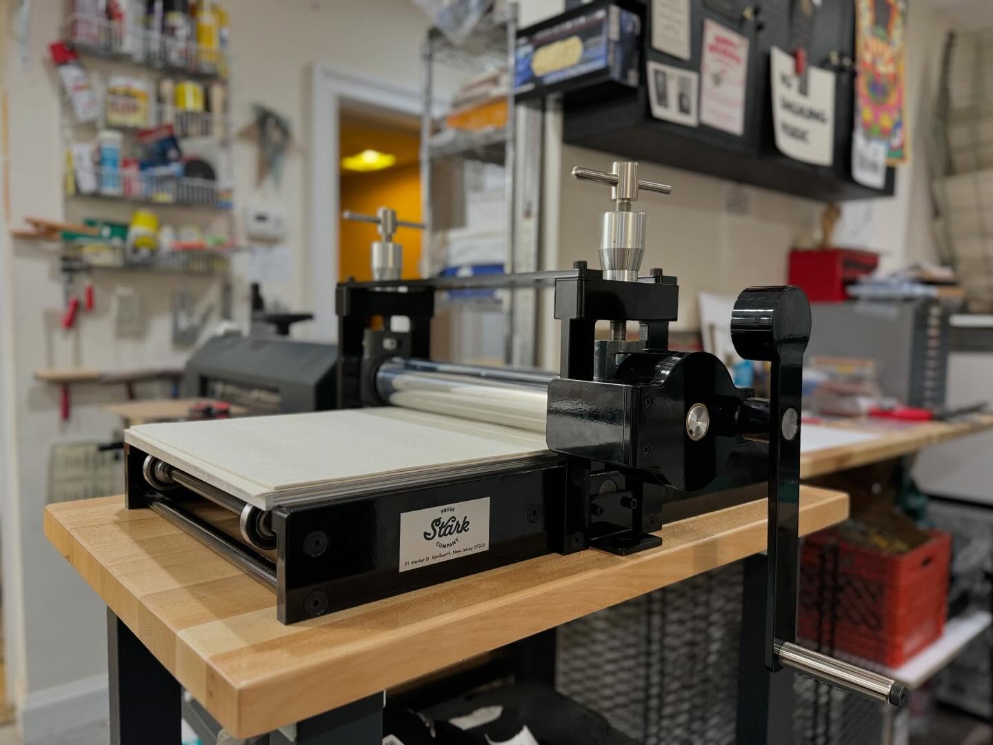 It has been an amazing 2025 and the only regret we have is not taking more photos. Thank you to all of our wonderful customers and friends for keeping us beyond busy. We’re wishing you all a happy, healthy and inky New Year. #starkpressco #printmakersofinstagram #printmaking #etchingpress #printingpress