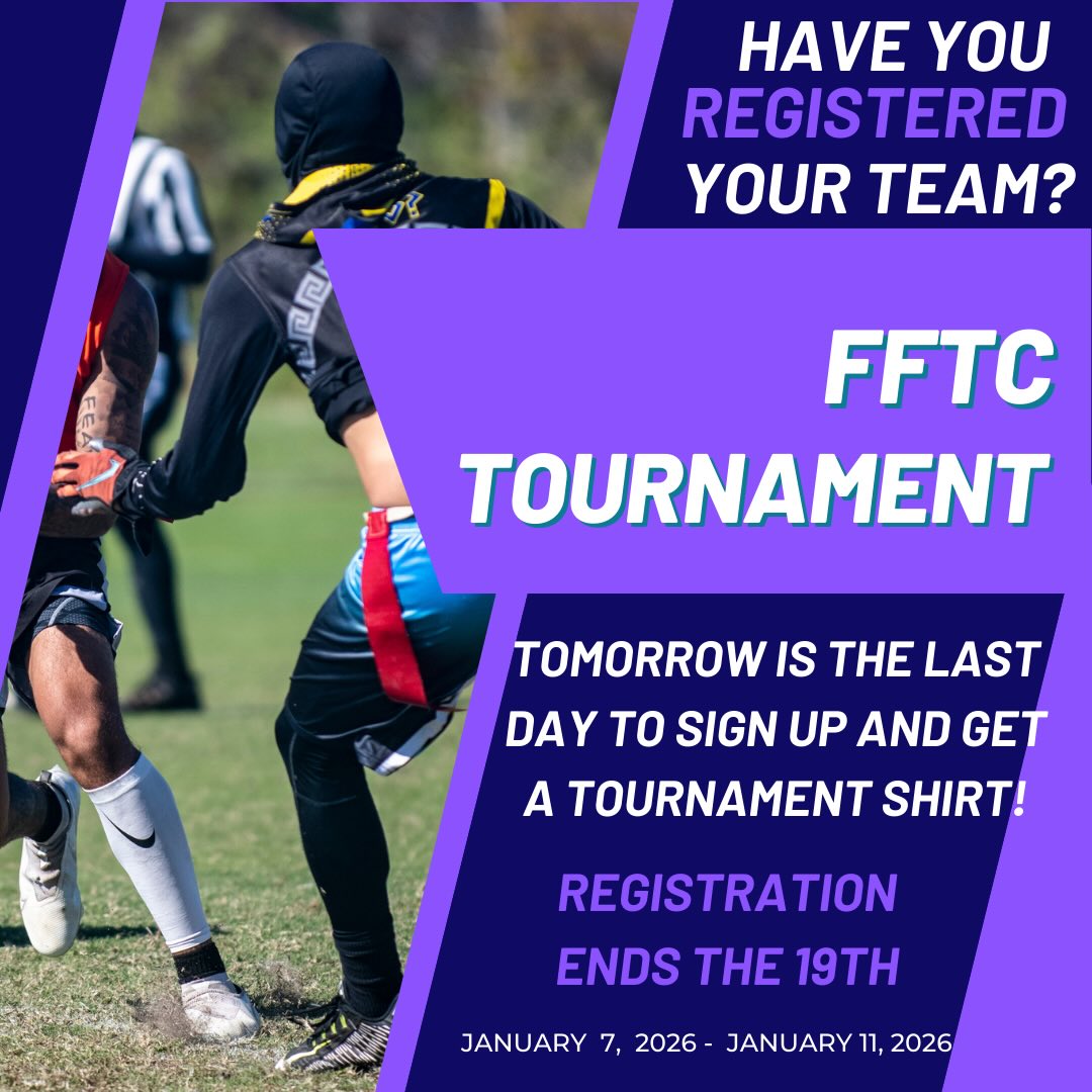 Tomorrow is the last day to sign up and get a tournament shirt! Registration ends on the 19th. Signup form is on the website.