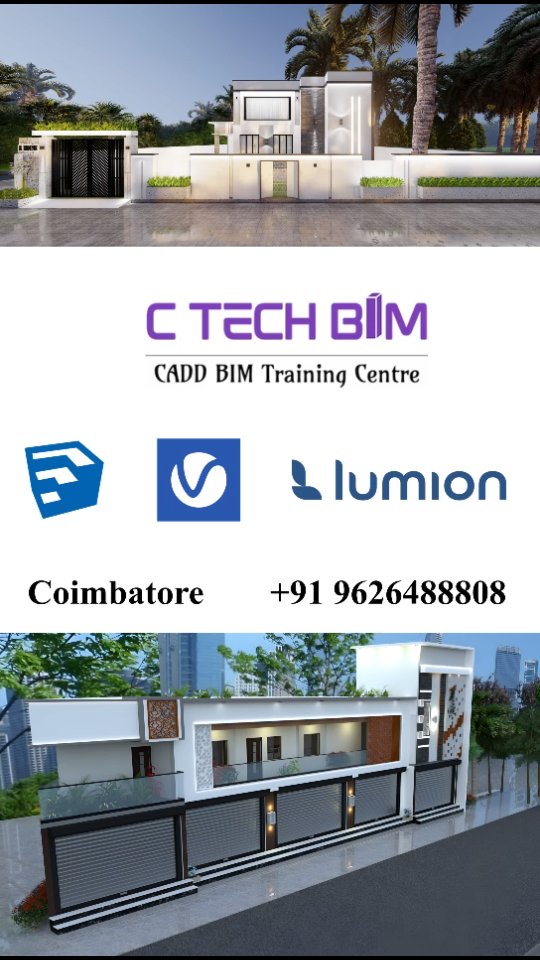 ๐ขโจ Dream to Design โ We Make You a Professional!
Learn 3D Elevation | SketchUp | AutoCAD | Revit | Lumion and become industry-ready with our expert training! ๐
๐ฏ Practical Sessions
๐ฏ Real-Time Projects
๐ฏ Placement Support
๐ +91 96264 88808
๐ www.ctechbim.com
๐ Coimbatore
๐ฒ DM us for admissions โ Immediate Joining Available
#3DElevation #ArchitecturalDesign #SketchUp #AutoCAD #RevitTraining #CivilEngineering #TrainingInstitute #CareerGrowth