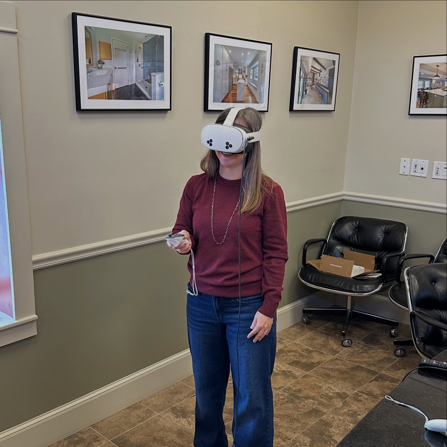Yesterday I got to do a virtual walkthrough of the kitchen I’ve been designing for my client with @vhi_northampton. It was a really fun way to make sure the layout was exactly like we all planned. Also a really easy way to accidentally walk into a wall 😂
.
#kitchendesigners #interiordesignerslife #westernmasmallbusiness #interiors4all #makehomeyourhaven