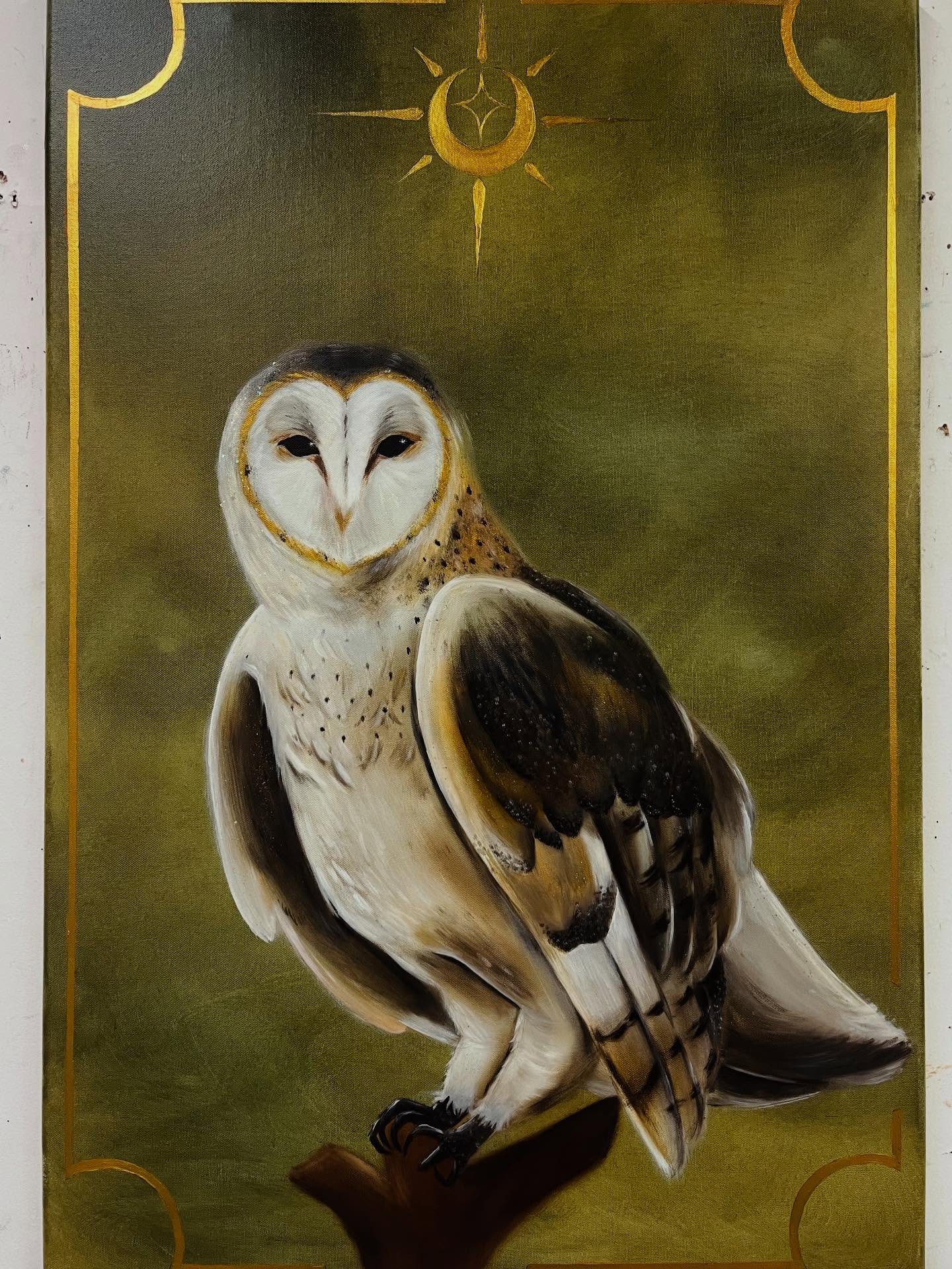 3 Schmediums 2’ x 3’
-
This is where it gets interesting. Every 2 weeks in the beginning of the first 8 weeks of the semester we had to create our own designs and for me I had some struggles at first on how everything should be tidy and organized but overtime I became more fluid with the paintings especially toward the final pieces in the next post.
-
1st piece I wanted to paint an owl more specifically a barn owl. My aesthetic toward it was symbolism for witches because In Mexico, witches can turn into owls and the way I interpret my witches is female empowerment.
-
2nd piece I just wanted to make a self portrait but tie it to my roots and what better than a Catrina, I wanted to adorn myself with things I wear and I also played with mixed media by adding actual beads to the piece. This was painted mainly for female empowerment as when I see Catrina’s adorned in their attire I can’t help but feel empowered. I really want to dress as one professionally. 😔🫶
-
3rd piece I painted my parents in achromatic attire to symbolize my dads love for black and white Mexican movies from the 1900s and my mom’s rebozo (scarf) for my great grandmother as she said, “as a child my grandma would always wrap me in this scarf”. This scarf is the only piece she has of her.
-
#oilpaintingoncanvas #oilpaintingart #advancedpainting #artist #art #artwork #arrtx #acrylicpaintingoncanvas #painting #paintings