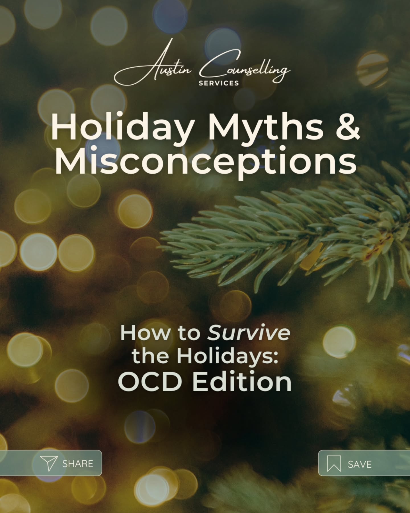 The holidays can bring a lot of assumptions about OCD, many of which simply aren’t true. From “everyone has a little OCD” to “just avoid your triggers,” these myths can increase shame, misunderstanding, and isolation during an already difficult season.
In this post, we’re breaking down some of the most common holiday myths and misconceptions about OCD.
✨ Swipe through to learn:
• What invisible compulsions really look like
• Why OCD is far more common than people think
• How myths can increase shame and family conflict
• Why avoidance makes OCD stronger, not us safer
• And why no two people experience OCD the same way
Understanding OCD better helps reduce stigma, builds compassion, and opens the door to real support, especially during the holidays.