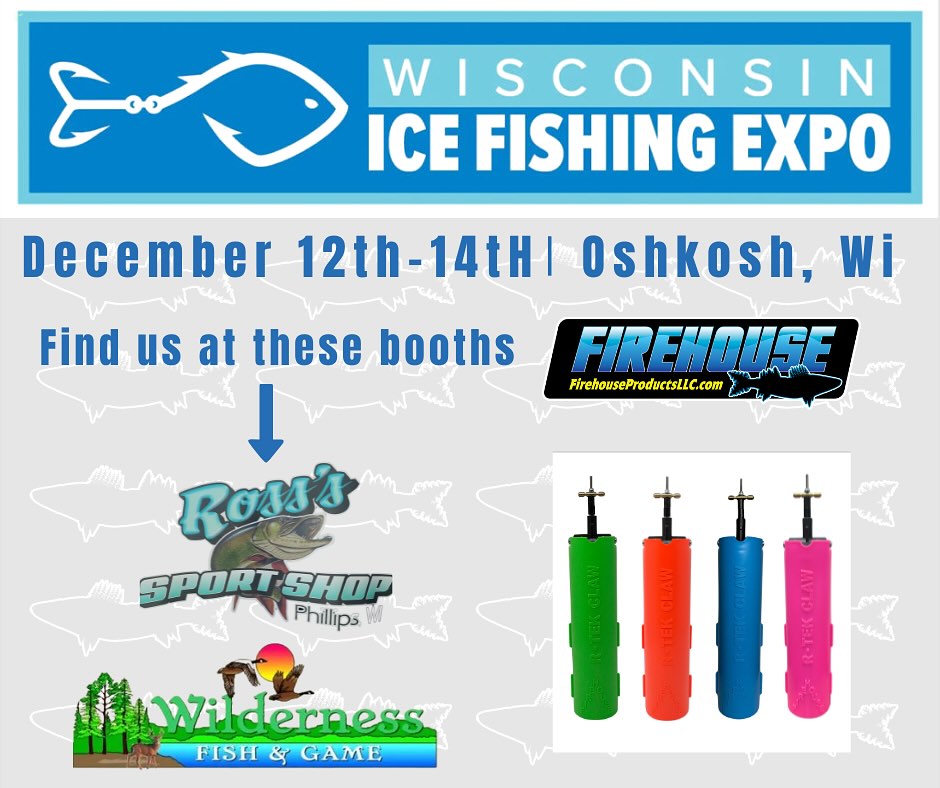 Headed to the Ice Fishing Expo? ❄️
Come see us at the booths with Wilderness Fish & Game 🏔️ and Ross’s Sport Shop 🎣!
We’ll be showing off the latest from Firehouse Products LLC 🔥 — stop by and check it out!