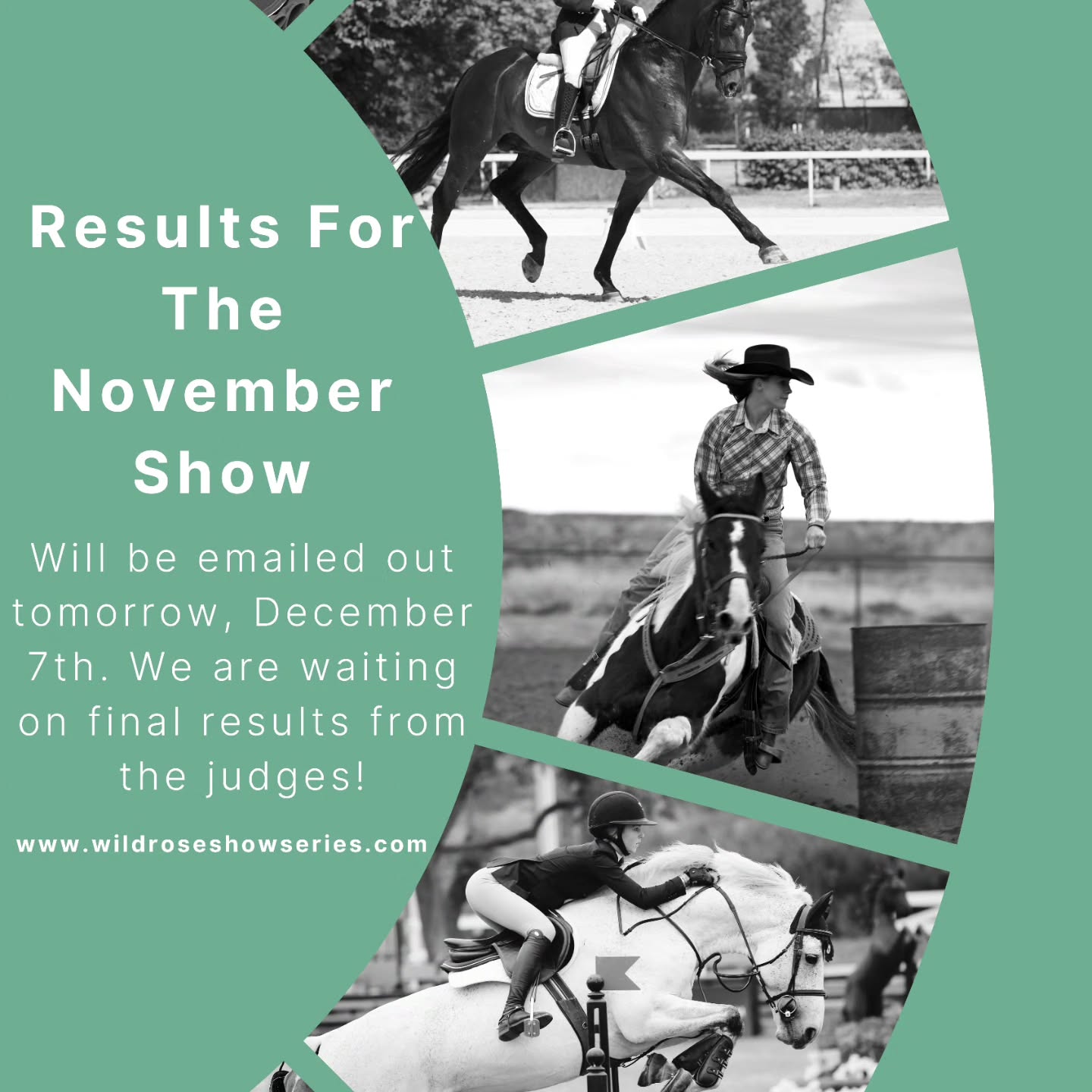 Results for the November show will be emailed out tomorrow, December 7th. π
We are waiting for final results from our judges! π΄
Keep an eye on your emails tomorrow! π§