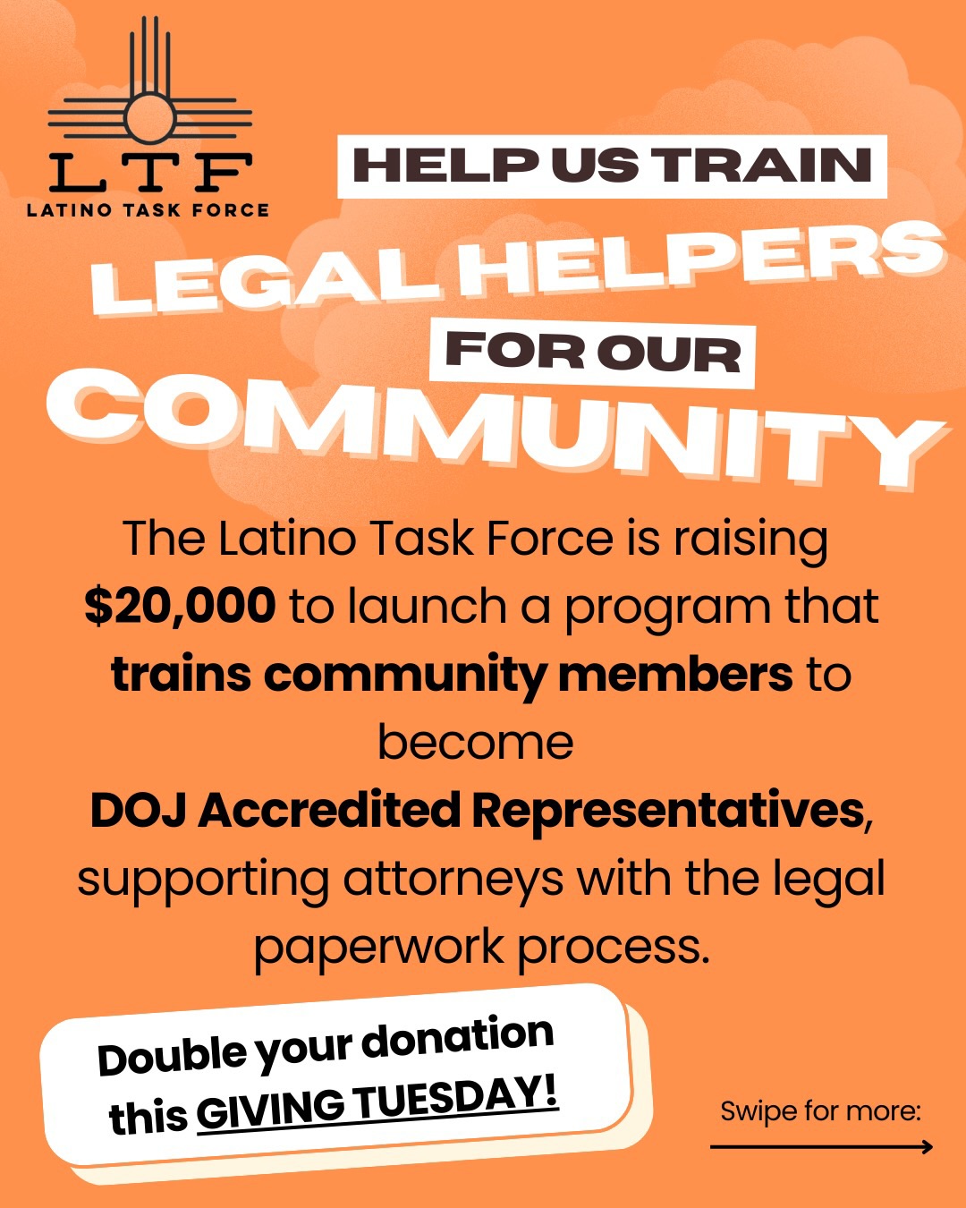 #GivingTuesday is a chance to pour love back into our community. Help us prepare local leaders who support lawyers and uplift immigrant families seeking protection and stability. Link in our bio.