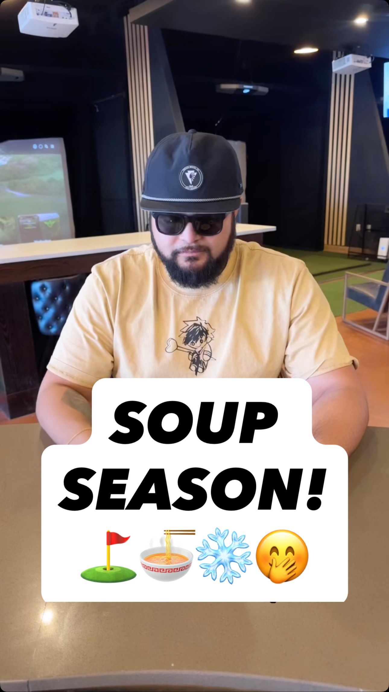Our favorite kind of soup😉 Come hangout and try all all of our different “soups” today⛳️🤷♂️ #scratchgolfandlounge #golfsimulator #jokes #colorado #golf #bar #comedy #soup #golflife #westminster