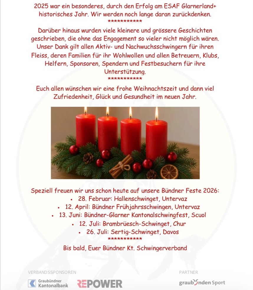 🎅🫎🎄🎁🍷
@gkb.ch @repowerschweiz
#Schwingen #Tradition #Graubünden