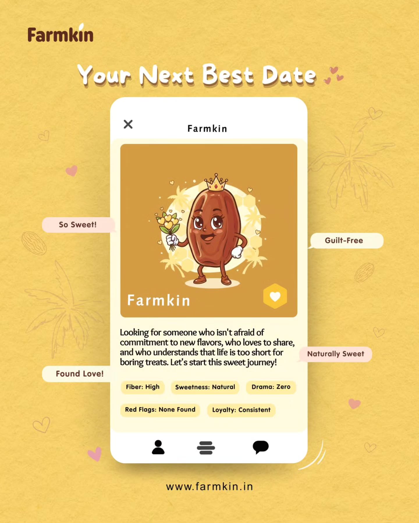 If your snacks had dating profiles, this one would top the charts.
Naturally sweet, gut-friendly, and zero toxic traits.
Farmkin is the date you don’t need to overthink.
#Farmkin #Yournextbestdate #Healthysnacking #guiltfreeindulgence