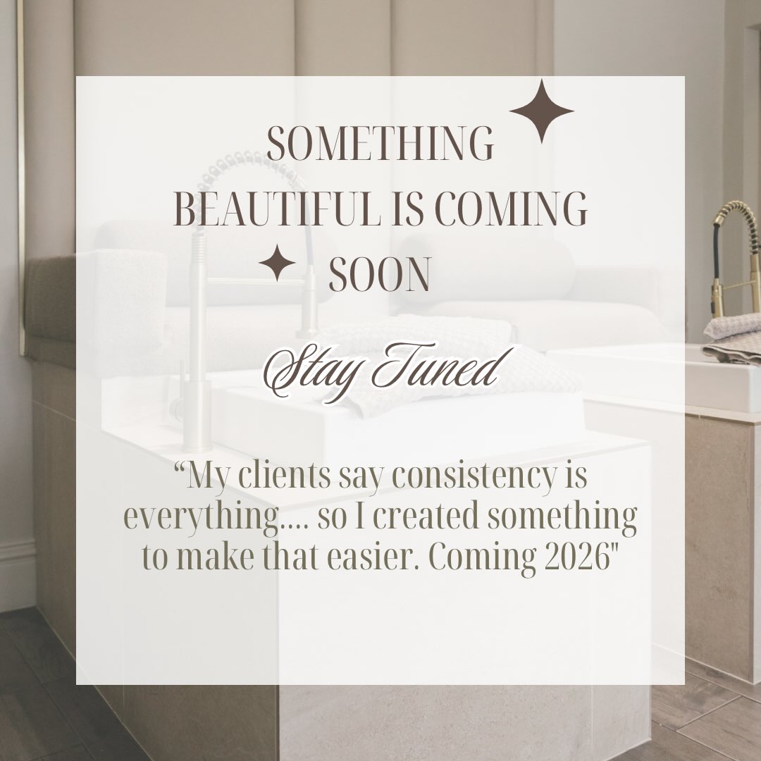 “Your beauty routine is about to get a whole lot easier.
My clients say consistency is everything… so I listened.
Something beautiful is coming in 2026 👀✨”