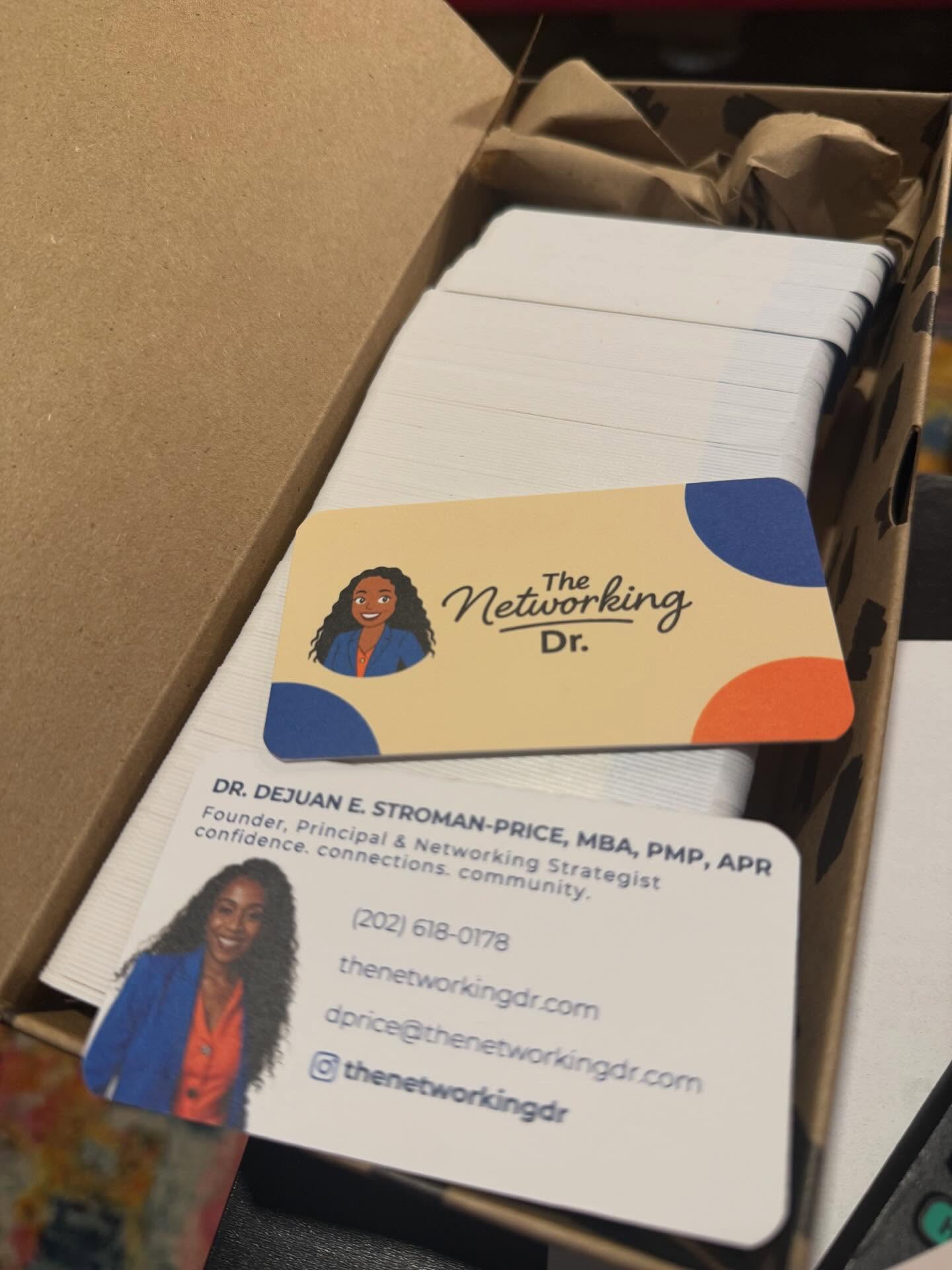 New business cards, new season — same mission.
Every element of The Networking Dr. is rooted in my doctoral research on how Black women entrepreneurs build networks that generate confidence, connection, and community. These cards are more than contact information — they represent a body of work dedicated to making social capital visible, teachable, and actionable.
As I continue translating evidence-based insights into tools, frameworks, and experiences for founders and professionals, I’m excited for every conversation these cards will spark and every door they will open.
thenetworkingdr.com