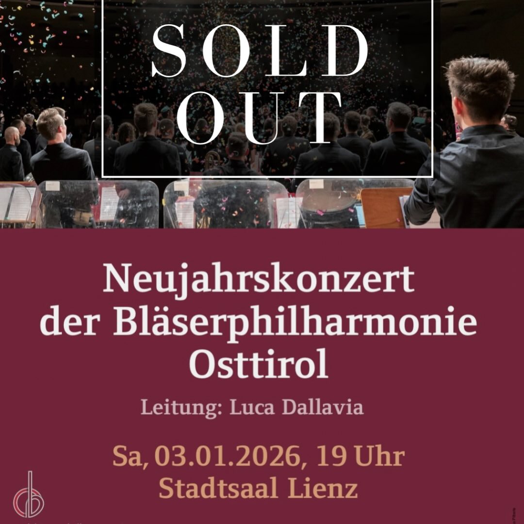 Wir sind AUSVERKAUFT! 🎶🎺🪈 Und das obwohl das Konzert erst in ca. einem Monat stattfindet! 🤩
Danke an alle, die dabei sind! Wir freuen ins schon!
Hier gibt es bereits einen Blick in unser Konzertprogramm! 🎶🎉
#ausverkauf #soldout #volleshaus #neujahrskonzert #bpho #vorfreude #sinfonischesblasorchester #konzertprogramm