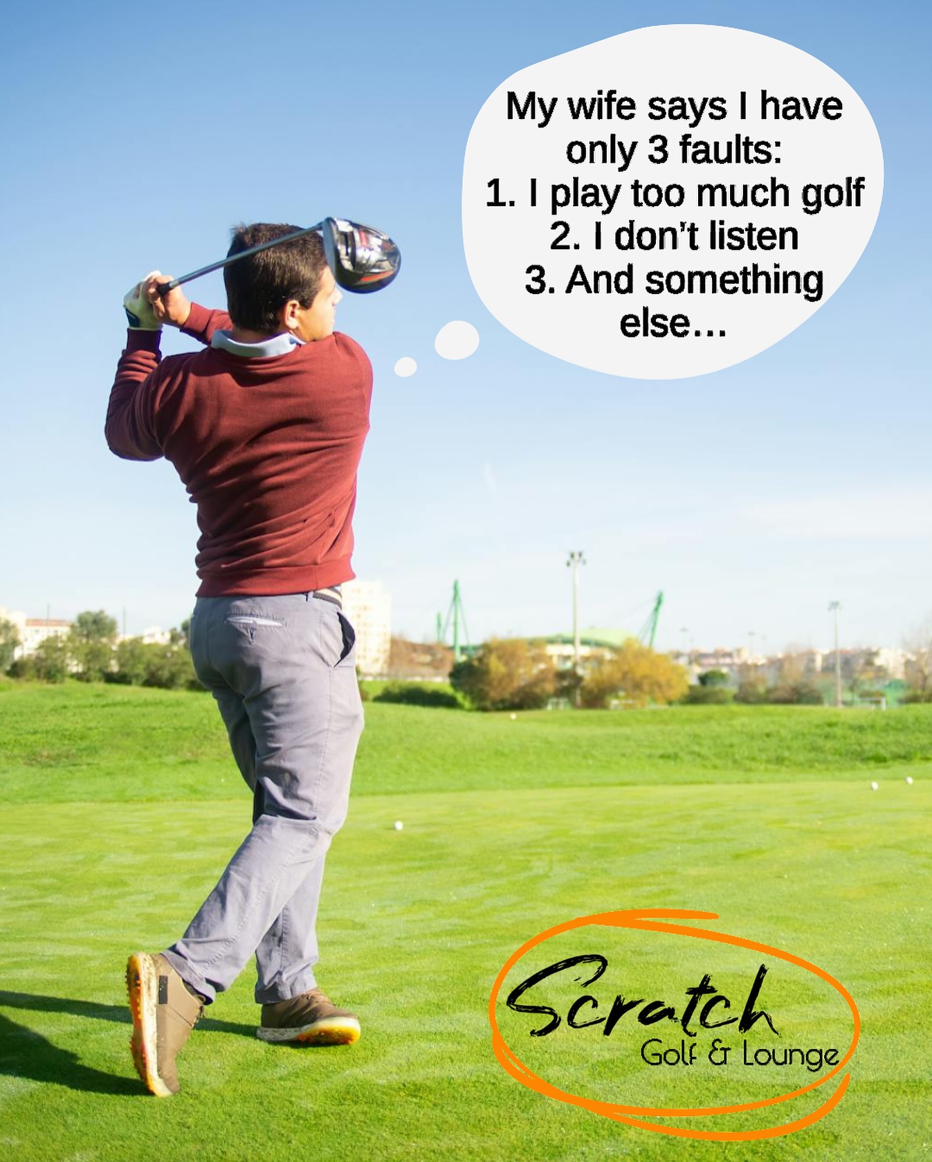 Is there really such thing as too much golf though?🤭⛳️ Open 9am-10pm everyday, come stop by & see for yourself why Scratch should be your new winter golf home!😉 #scratchgolfandlounge #bar #indoorgolfsimulator #golfbar #colorado #westminster #comedy #marriage #golf #golfislife