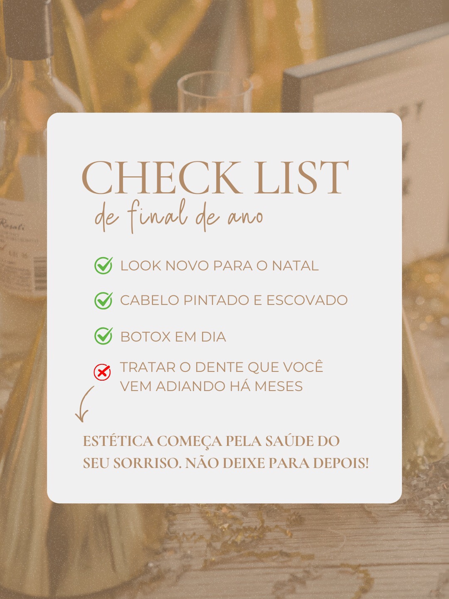 No final do ano a gente resolve mil coisas… menos aquela que realmente faz diferença:
cuidar do sorriso.
Adiar o tratamento só deixa os problemas crescerem: dor, inflamação e emergências que poderiam ter sido evitadas.
Aproveite esse momento de fechamento de ciclo para cuidar de você com calma, segurança e acolhimento.
✨ Comece 2026 com o que importa: saúde, tranquilidade e confiança.
👉 Agende sua avaliação pelo link da bio.
📍 Atendimento em Belo Horizonte
#tratamentodedente #dordedente #dentistabh #dentistacirurgiabh #saudebucal #bucomaxilobh