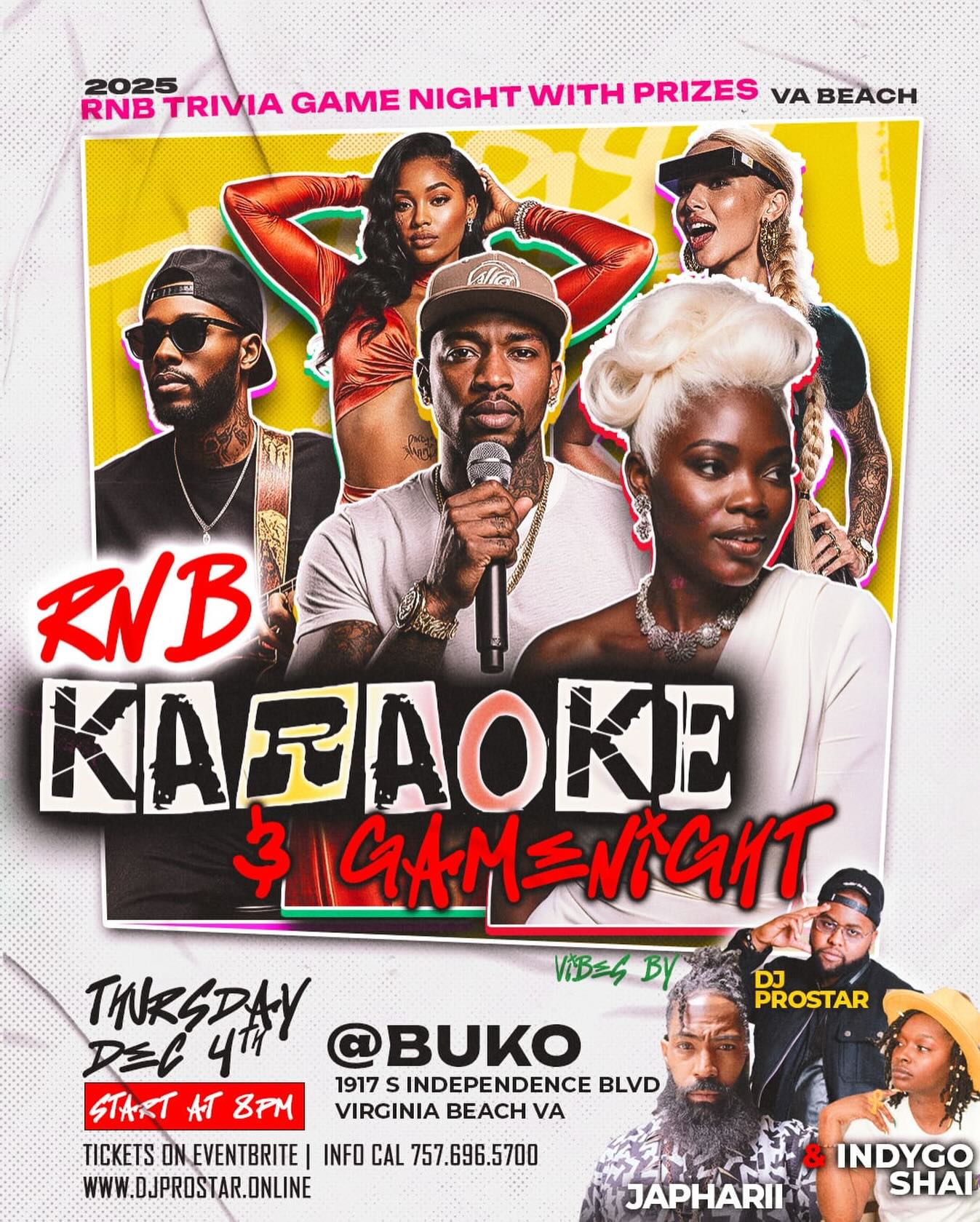Tonight!!! This Thursday RnB Karaoke & Game Night hosted by @japharii757 and @indygoshai .#757nightlife