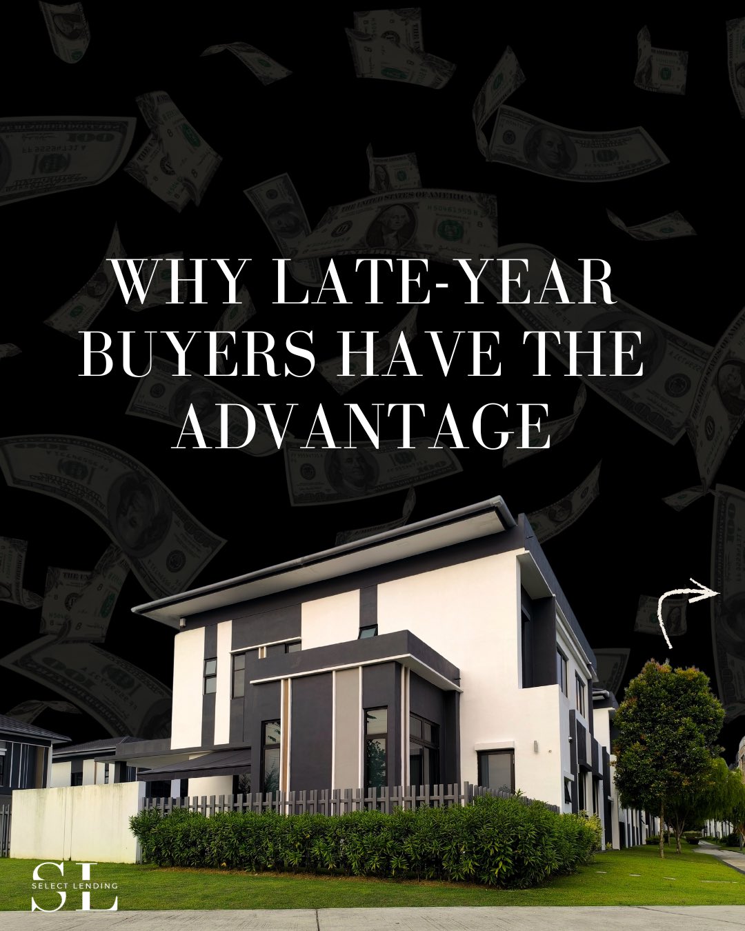 The late-year market is finally giving buyers something we haven’t seen in a long time: leverage.
With mortgage rates slipping, softer pricing, and fewer competing buyers, today’s shoppers may be in a stronger position than they were even a few months ago.
Here’s why:
💡 Motivated sellers. Homes sitting on the market longer creates room for negotiation—closing costs, price reductions, even rate buydowns.
💡 Improving affordability. Cooling inflation + anticipated Fed cuts are pushing rates down.
💡 Less competition. Holiday distractions mean fewer active buyers.
💡 Year-end perks. Some buyers can benefit from tax deductions if they close before December 31.
The holidays may slow the pace, but for prepared buyers, the opportunities are real.
If you want to run the numbers, compare scenarios, or see what’s possible before year-end, Select Lending is here to help.
Buy smart. Buy informed!