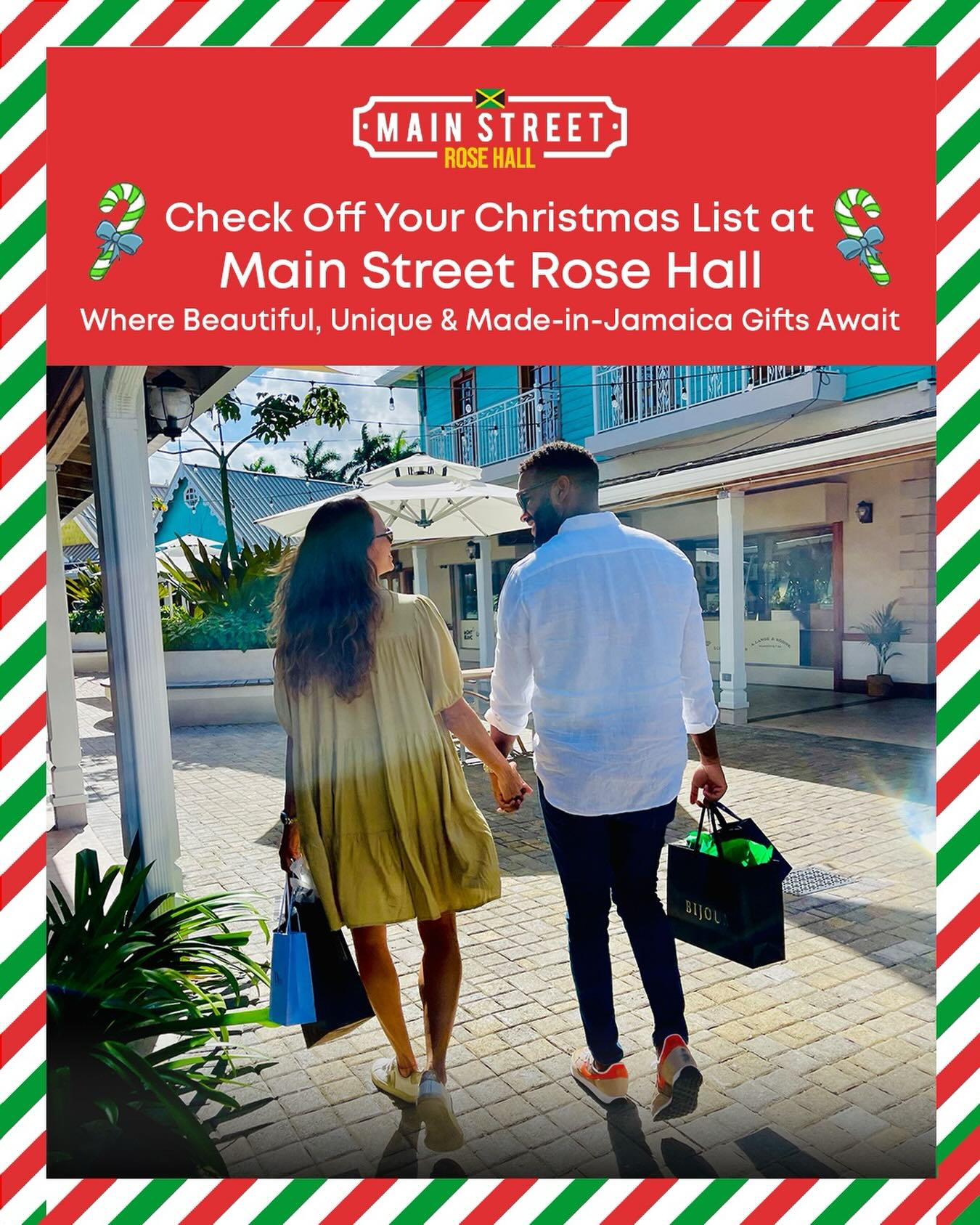 Check Off Your Christmas List at Main Street Rose Hall - Where Luxury, Style & Holiday Magic Come Together!
The holiday season is officially here, and there’s no better place to get your Christmas shopping done. Whether you’re searching for the perfect luxury gift, a sparkling holiday surprise, a timeless keepsake or a unique made in Jamaica keepsake, Main Street Rose Hall offers something special for everyone.
From world-renowned designer brands to exquisite fragrances and fine jewelry, this is the ultimate holiday shopping destination in Jamaica.
Come and visit us now. We are only minutes away!
