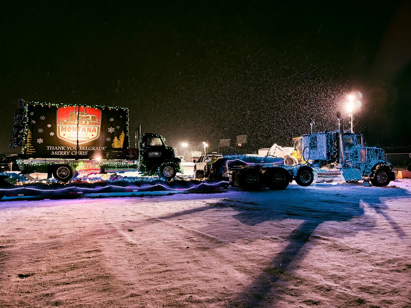 This year I got to take my parents to the Christmas Convoy village! It was cold out, but the light snowfall and thousands of twinkling lights made the evening magical. Definitely a great start to the holiday season…and a week of Christmasy events while my parents are in town!