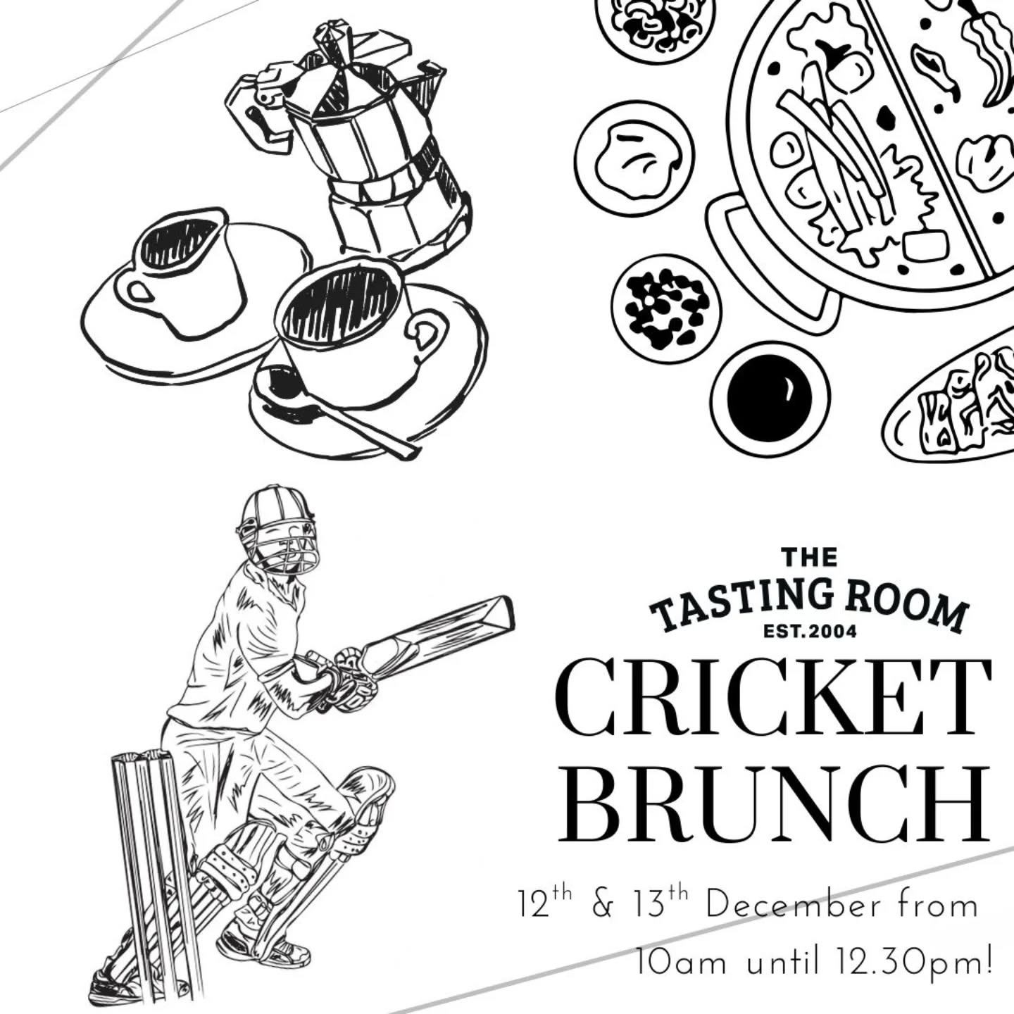 CRICKET BRUNCH ๐
We are excited to be doing our bunch menu again!
We will be serving brunch from 10am - 12.30pm this Friday and Saturday.
Coffee and tea served all day as usual โ๏ธ
Swipe to check the menu โก๏ธโก๏ธ