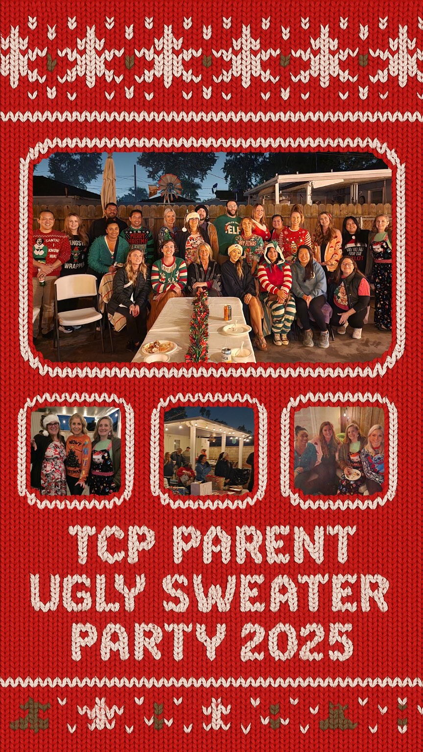 🎄 TCP Parent Ugly Sweater Party 2025 🎄🦌
A small keepsake from a night spent together 📸
From sharing a delicious meal to our White Elephant gift exchange 🎁,
this night was a beautiful reminder of how special the TCP community truly is. ❤️🐳
More photos from this and other TCP events are saved in our “Events” highlight 🎉