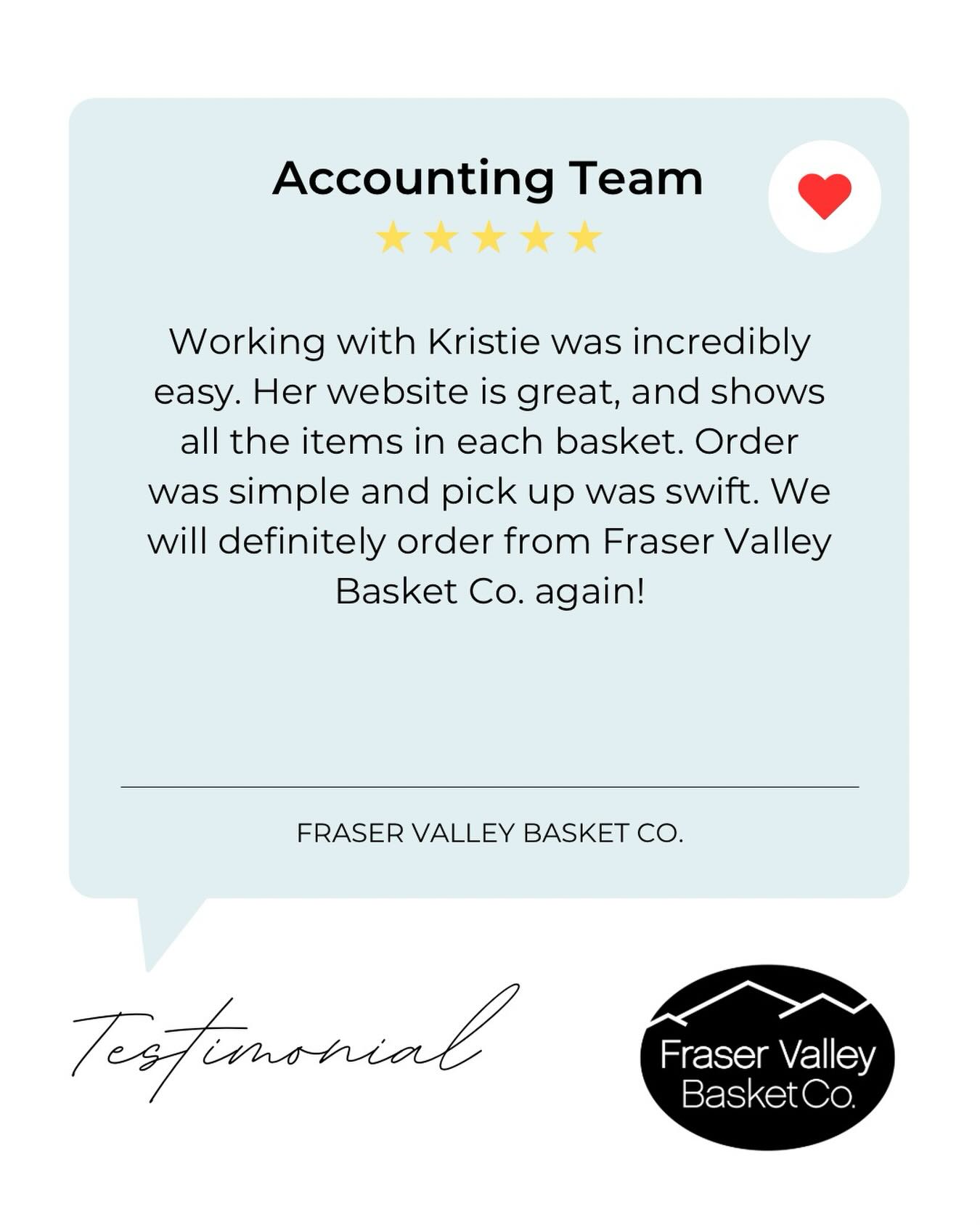 Another fantastic review! Feeling so thankful 💛
#FraserValleyBasketCo #LocalBC #BCmade #GiftBaskets #CustomerLove #ShopLocalBC #SupportLocal #SmallBusiness #HappyCustomers #Thankful #ArtisanGifts #BCBusiness #LocalGifts