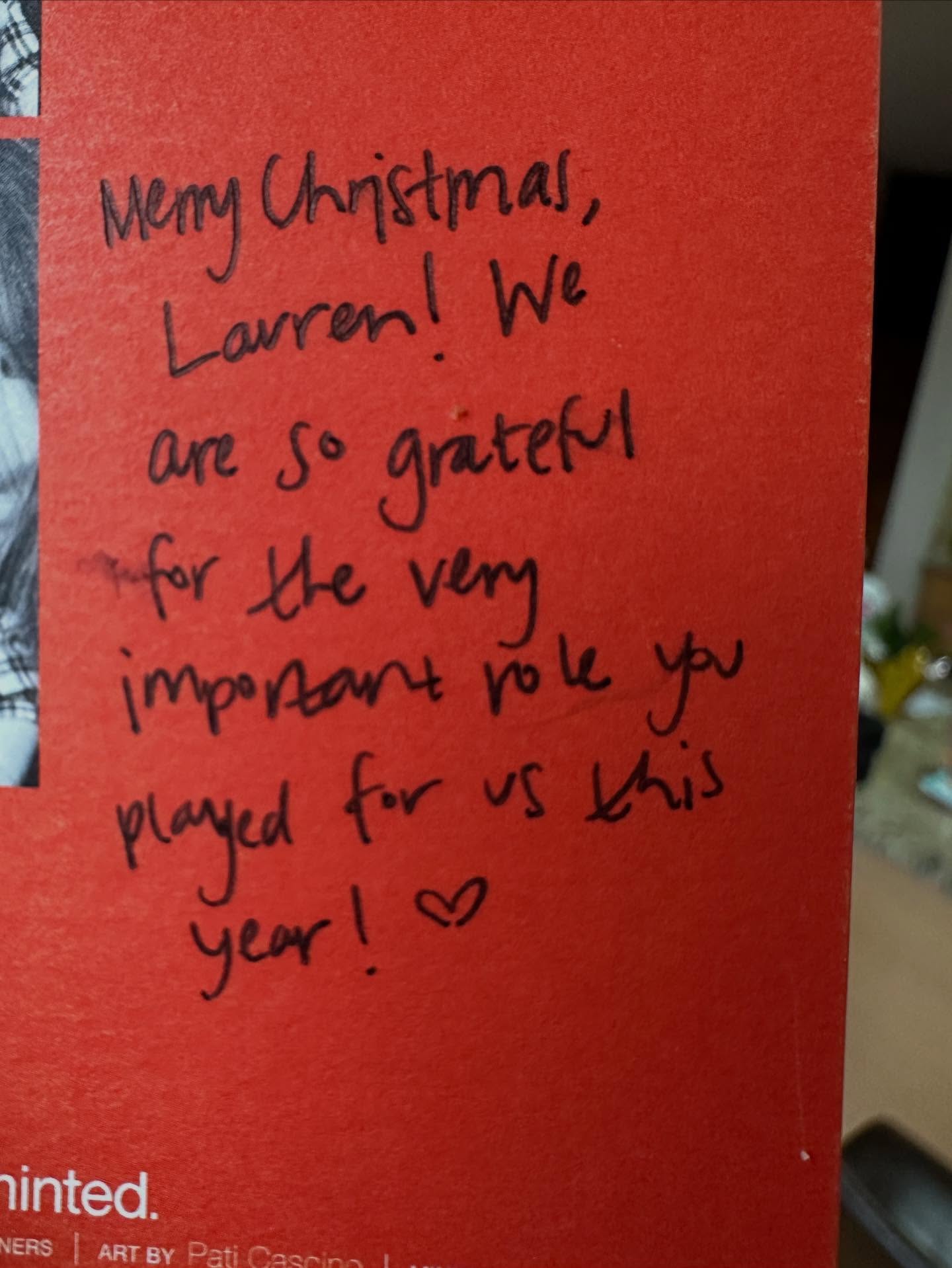 A Christmas card with this little note from a client made my day 🥰.
To me, the holidays are a time for gratitude and joy. Words can’t express the gratitude I have for the families who welcomed me into their lives during such an important and vulnerable time this year. Nor can they capture the joy I feel being able to witness and help usher new life into this world by supporting moms and their partners.
Women’s bodies are amazing and birth is such a miracle. I hope it never ceases to amaze me. I don’t think it possibly could.
#BirthDoula #novadoula #merrychristmas #birth #joy
