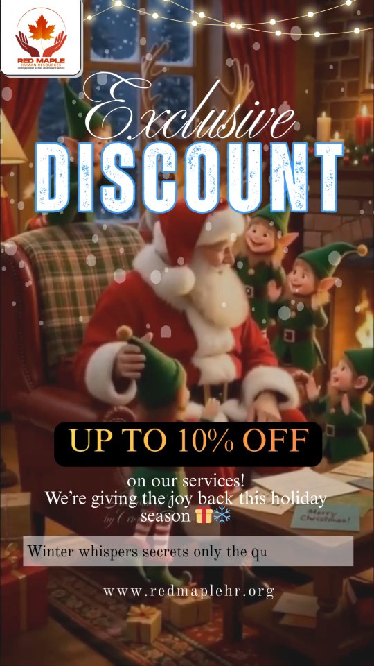 🎄✨ Special Christmas Offer! ✨🎄
Only this week — get up to 10% OFF on our services!
We’re giving the joy back this holiday season 🎁❄️
🎅 Offer valid for the entire process till 25 December
Don’t miss this limited-time Christmas deal — celebrate your future with us! ✨
Hashtags:
#christmasoffer 🎄 #holidayspecial ✨ #christmasdeals 🎁 #yearendoffer #festïveseason #limitedtimeoffer #specialdiscount #ChristmasVibes #holidayjoy #ɪɴsᴛᴀʀᴇᴇʟs #ReelItFeelIt #festiveoffer #decemberdeals #celebratechristmas #offeralert