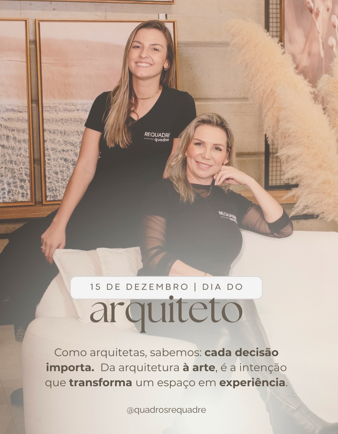 Arquitetura é visão, escolha e sensibilidade. A arte entra para dar identidade ao espaço. Feliz Dia! 🤍