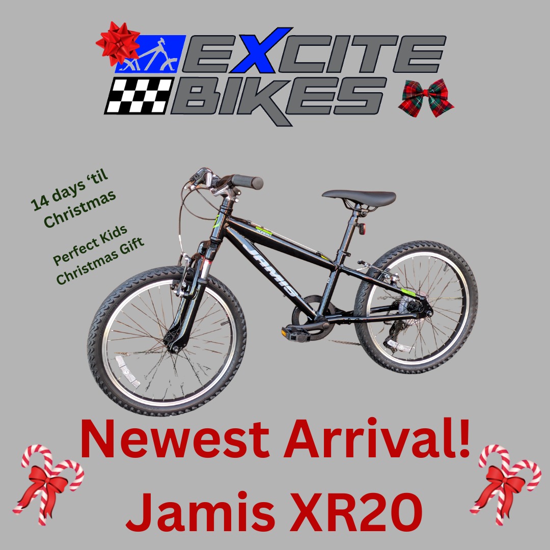 Still shopping for kid's bikes for Christmas? Check out our newest arrival-Jamis XR20.
20" wheels, front suspension, 6-gears, light-weight aluminum frame.
Perfect for your young rider who loves to explore!