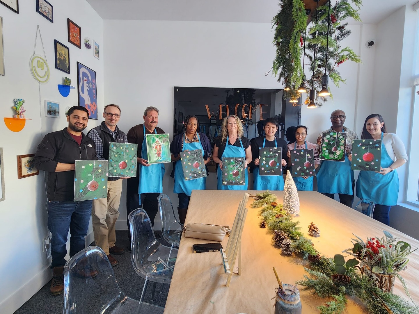 Another successful corporate paint event! Thanks Maple Leaf for joining us 💙🎨