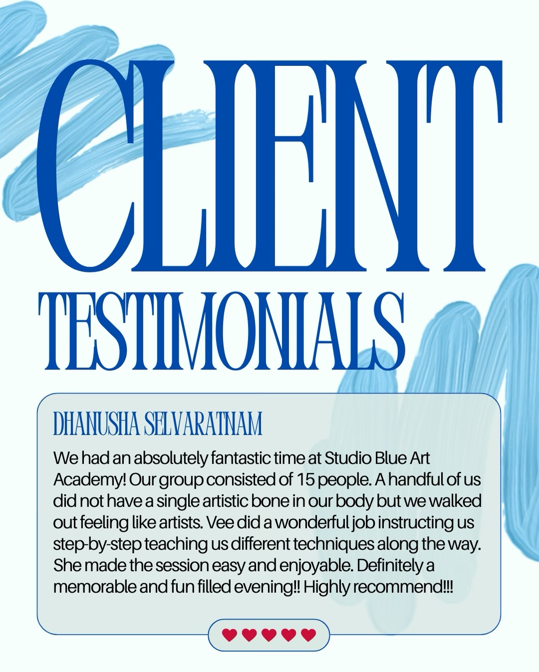 Thinking about joining Studio Blue? Our community, in their own words.💙