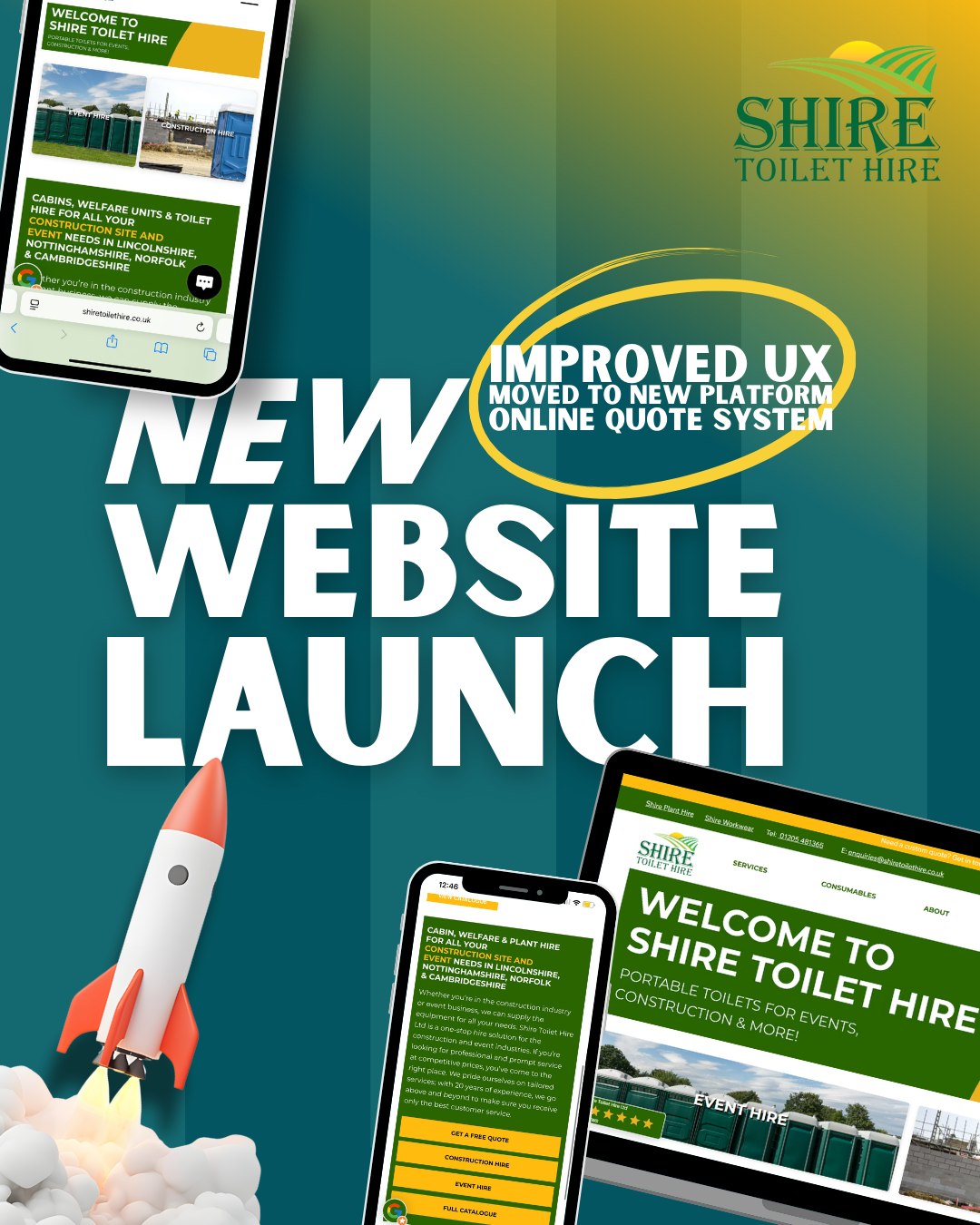 New Website Launch Alert!
The brand-new website for Shire Toilet Hire is now live, and it’s had a serious upgrade.
We’ve improved the user experience, moved everything onto a modern platform, and introduced an easy, streamlined online quote system.
It’s cleaner, faster, and smarter than ever - the perfect refresh for a business that keeps things running smoothly.
Check it out via the link in @shire_hire_and_workwear's bio!
#BuildABrand #NewWebsiteLaunch #ShireToiletHire