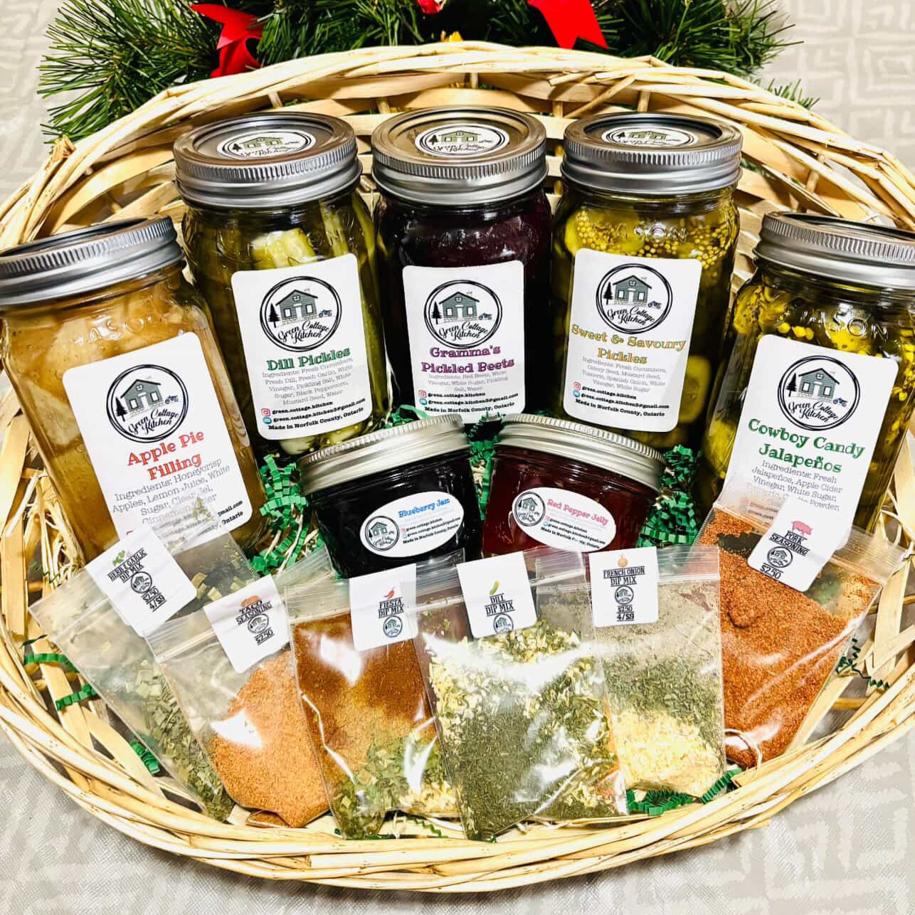 ✨ THE 12 DAYS OF GIVEAWAYS… Day 6️⃣ ✨
We’ve recently become obsessed with Green Cottage Kitchen and honestly… we need everyone to know how incredible her stuff is. 😍
So that’s why we’re giving away seriously stacked bundle, made entirely with local Norfolk County produce, all shelf stable, and crafted with no extra preservatives. Everything you need and more to spice up this holiday season!
👵🏼Gramma’s Pickled Beets
🥒 Dill Pickles (3rd place at the Norfolk County Fair)
🥒Sweet & Savoury Pickles (2nd place at the Norfolk County Fair)
🌶 Cowboy Candy Jalapeños
🥧 Apple Pie Filling
🫐 Blueberry Jam
🌶 Red Pepper Jelly
🥣 4 Dip Mixes — Dill, Fiesta, Herb & Garlic & French Onion
🌮 2 Seasonings — Taco & Pork
To win, you must:
❤️ Like this post.
👇🏼 Tag the friend who loves local produce and goods as much as you do. Each comment counts as an entry!
🤍 Make sure you are following @green.cottage.kitchen + @thefolkca. (We check!!)
The winner will be announced on our next giveaway post! 👀
🧖🏻♀️ Congratulations to @katrinamwalton, who is the official winner of a $50 giftcard to @the_rowmedispa! DM us to claim your prize. ✨