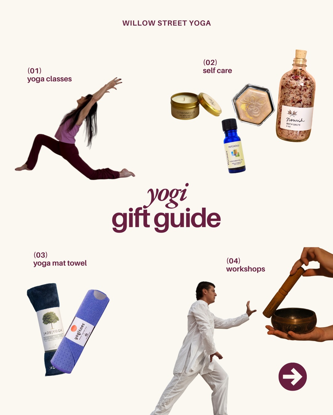 Loads of holiday deals here at Willow Street Yoga✨
Class Packs, Workshops, and Stocking Stuffer galore!!!