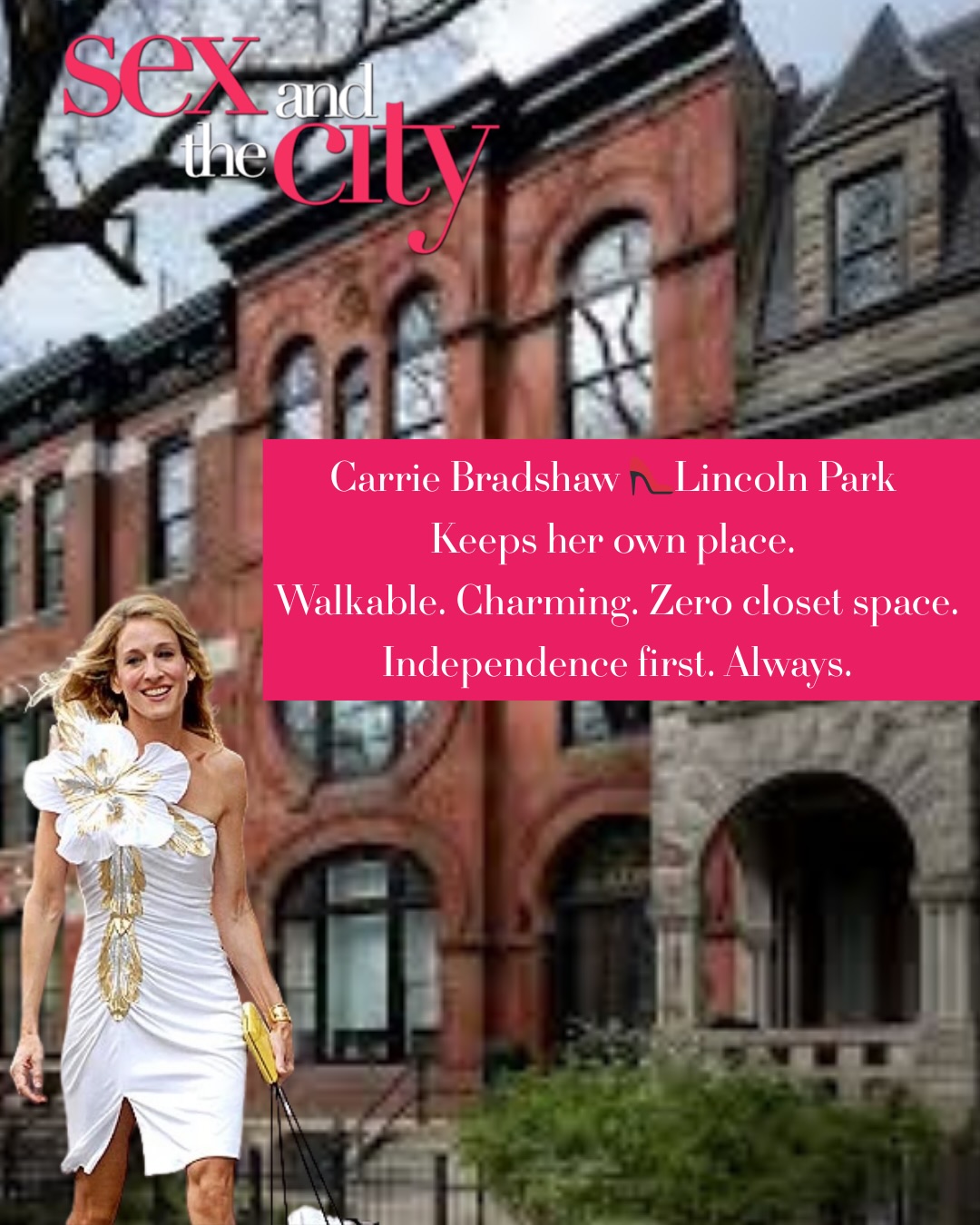 If Sex and the City moved to Chicago, this is how it would go.
Carrie keeps her own place.
Miranda and Charlotte choose stability.
Samantha chooses fun.
Big chooses sleek city luxury.
Aidan chooses home.
Same city. Very different lifestyles.
Now tell me the truth…
River North for Big or would you put him somewhere else 👀
