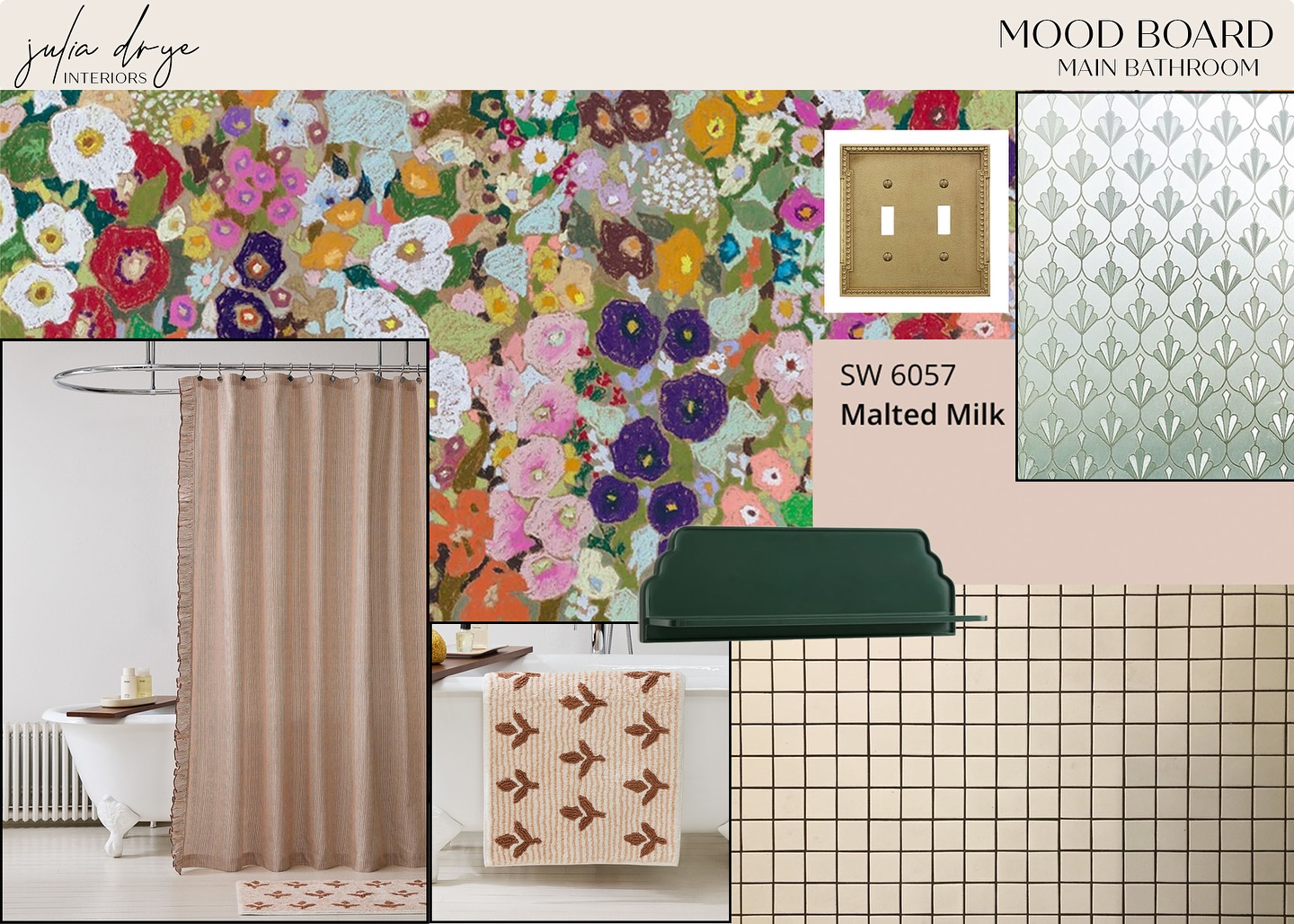 Bathroom makeover loading! Here is my moodboard for the space. I’m very excited to see it come together. It’s going to be a very happy space 😍
Definitely trying to embrace colors and patterns to make a layered, interesting and more beautiful home.
What do you think?!
#bathroomstyle #bathroomdesignideas #colorfulhome #floralwallpaper #designmoodboard #interiordesigninspo #interiorsofinstagram #interiordecorinspo