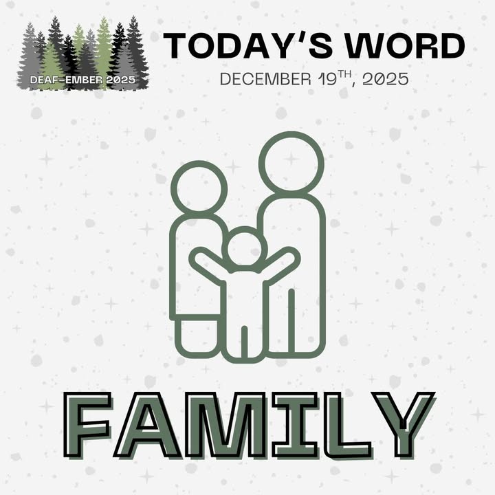 Deaf-ember 2025 Day nineteen: The prompt is "Family". Get creative and tag us in your art! Don't forget to use the hashtag #deafember2025