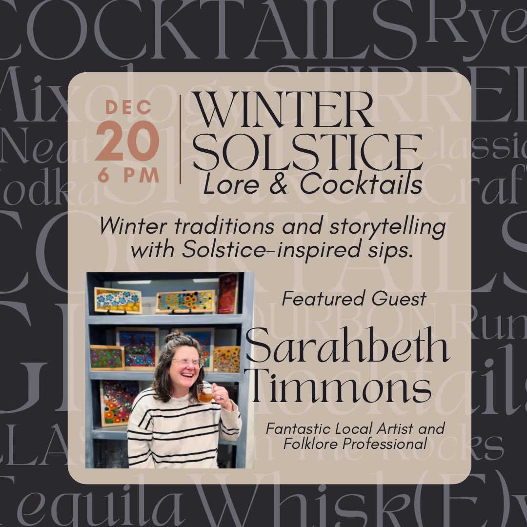 Winter Solstice is the longest night of the year and one of the oldest celebrations known to humanity. This season, we gather to explore the history, meaning, rituals, and stories that have surrounded the solstice for centuries.
We are celebrating our annual Winter Solstice Lore and Cocktails with none other than the amazing @sarahbethtimmons
This will be an intimate, candlelit class where we’ll share solstice tales, explore ancient and modern traditions, and craft two winter-inspired cocktails together.
Limited seating. Tickets are selling quickly.
Find the ticket link in our bio.
#WinterSolstice
#SolsticeLore
#CocktailEducation
#SeasonalRituals
#SaltLakeCityEvents
CraftCocktails
CocktailCollective
WinterEvents
HandsOnCocktails
DrinkWithIntention