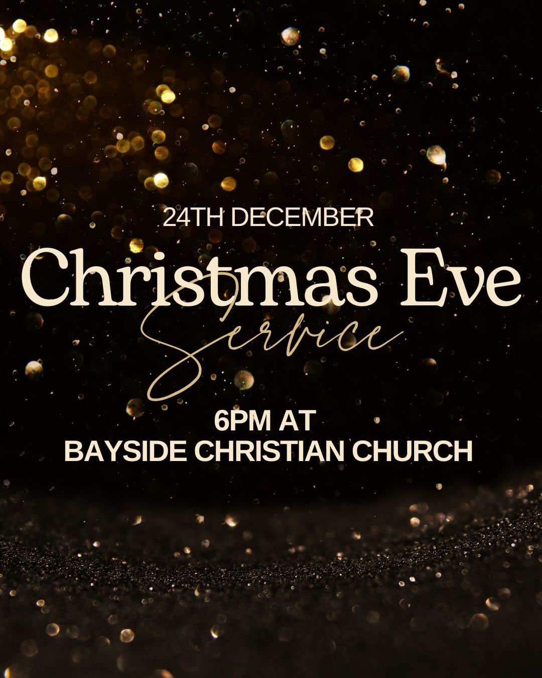 Come along to our Christmas Eve service as we celebrate the Reason for the Season, sing Carols and prepare for the festive season together. We look forward to seeing you there!