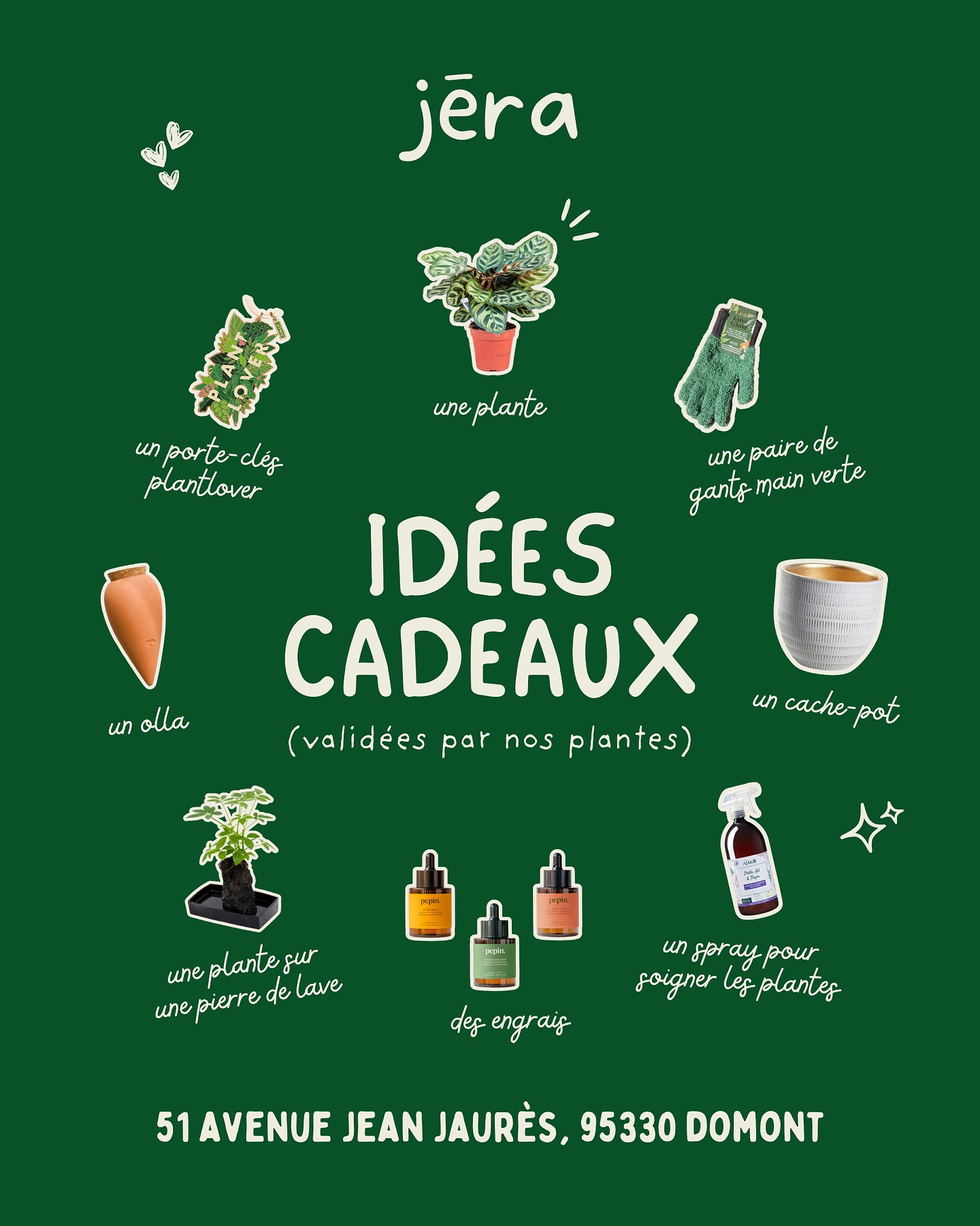 Pour celles & ceux dont le cœur bat au rythme des nouvelles feuilles 🌱
Plantes, engrais, substrats, accessoires et autres indispensables pour chouchouter les plantes 🫶🏼
Bref, on a tout ce qu’il faut pour faire briller les yeux des plantaddicts 😍
Swipez pour trouver le cadeau parfait à glisser sous le sapin 🎁
📍 Jēra, 51 avenue Jean Jaurès, Domont
👉🏼 www.jeraplantshop.com
#jeraplantshop #jardinerieurbaine #idéescadeaux #noel2025
#plantsmakepeoplehappy