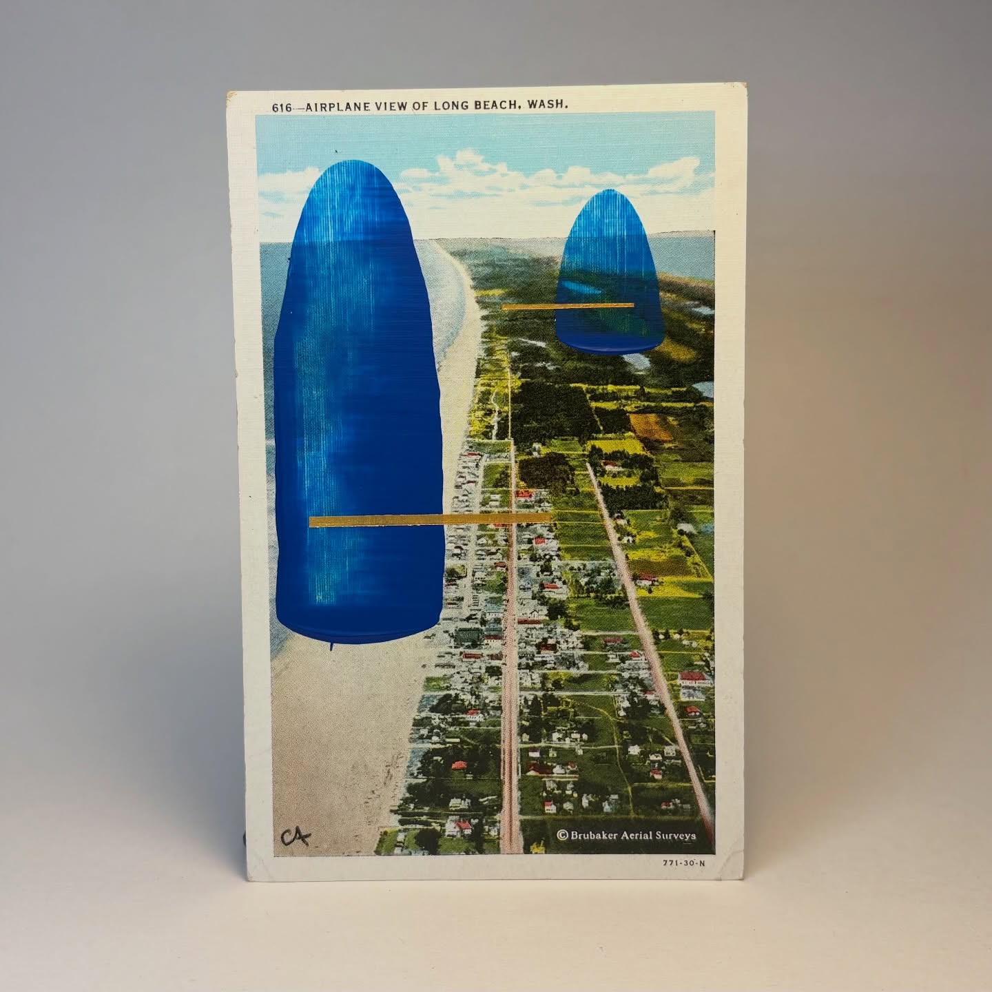 Movement Inland | Acrylic on reclaimed post card
#art #abstractart #artistsoninstagram #ocean #coast