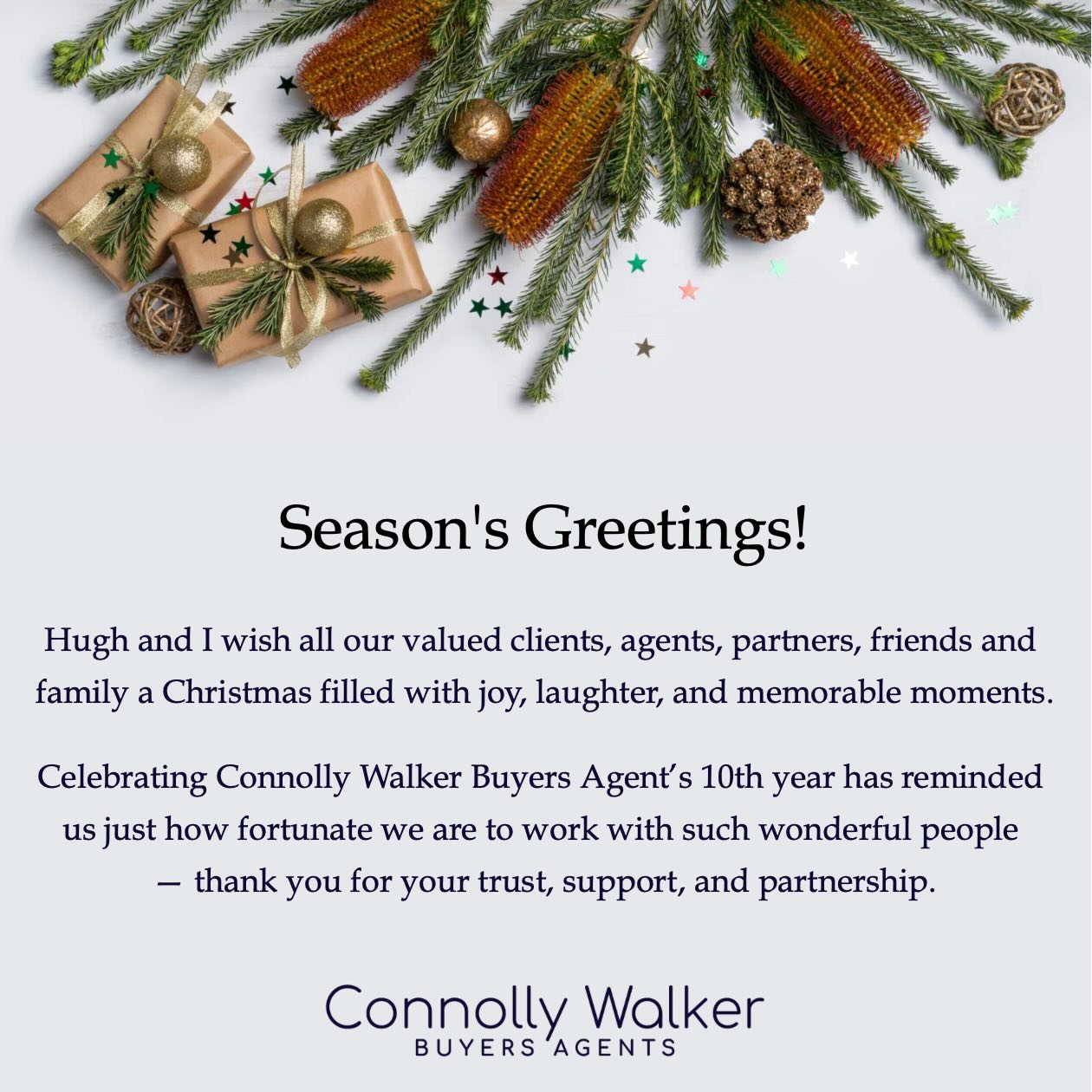 Season’s Greetings, everyone! Thank you from Hugh and me for a great 2025. Wishing you all the very best for the holidays and the year ahead.
Our thoughts are also with those grieving after the tragedy at Bondi. We hope the season ahead brings strength, support, and care from the community around them.