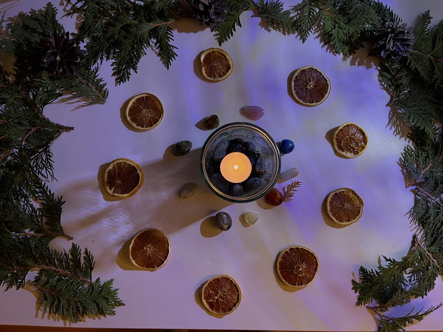 Solstice - Basking in the darkest day. The moment of pause before the wheel starts turning us toward the light.