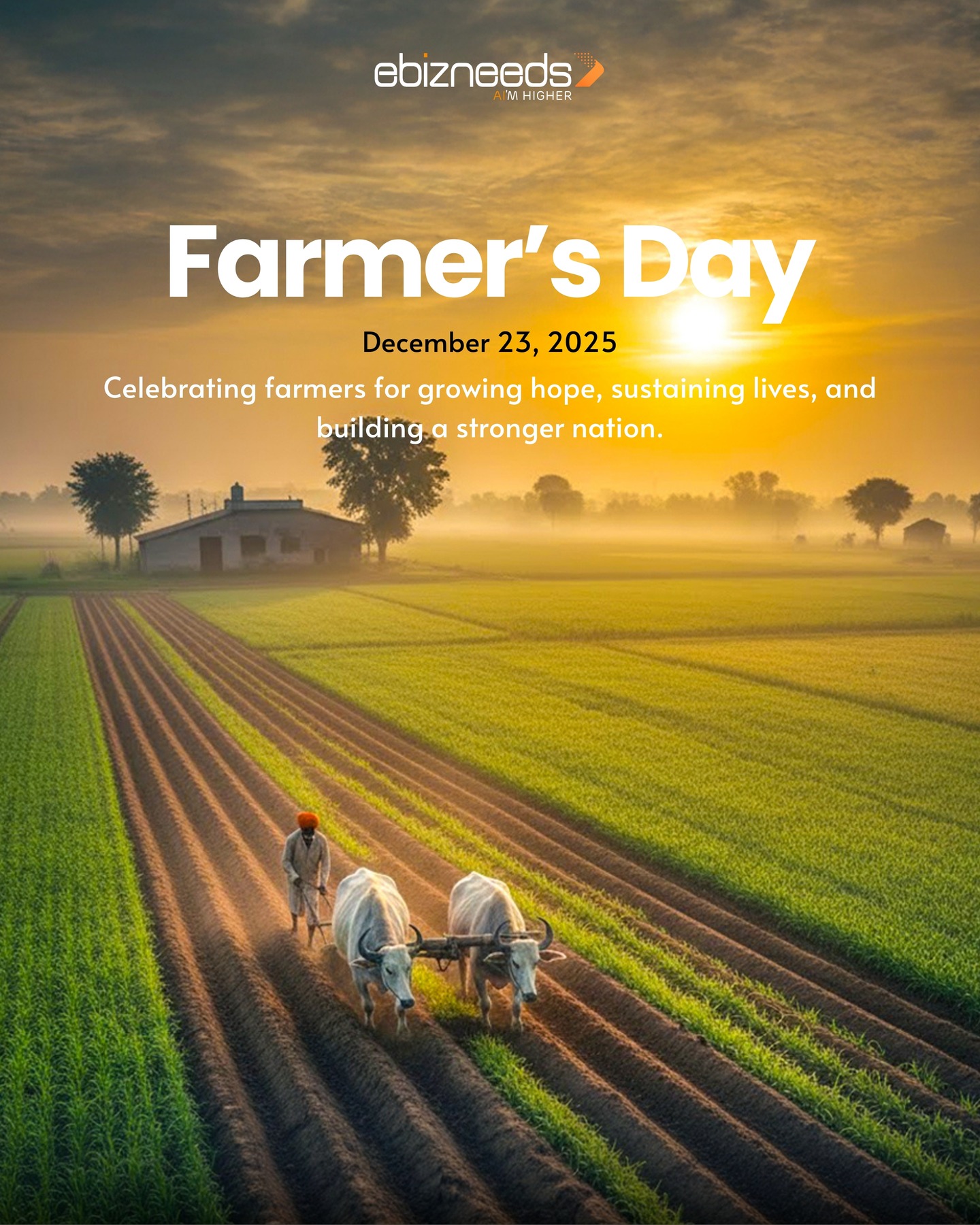 No growth is possible without strong roots. Grateful to our farmers.
#NationalFarmersDay #ebizneeds #ThankYouFarmers #NationBuilders