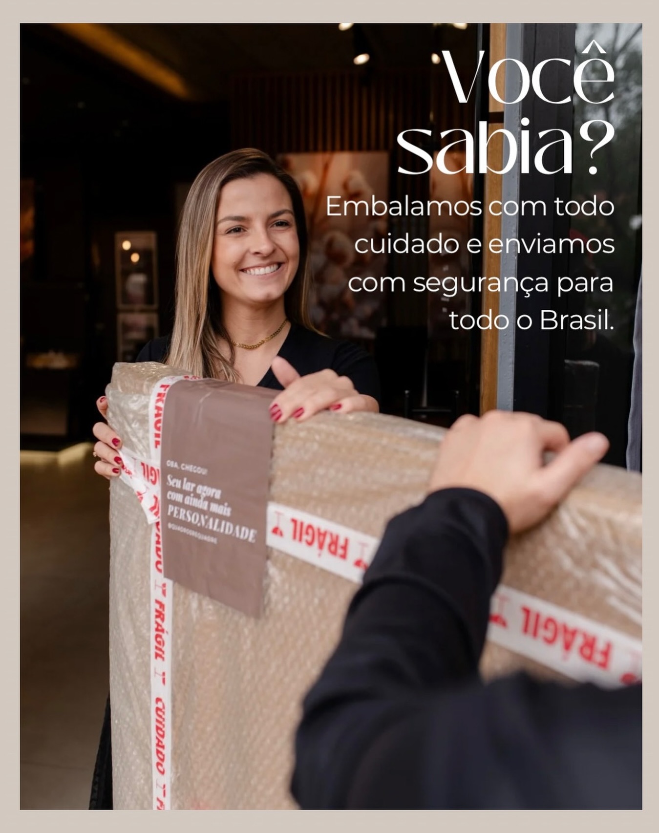 Por aqui, cada pedido passa por um processo pensado para chegar até você do jeito certo. 🏡🤍