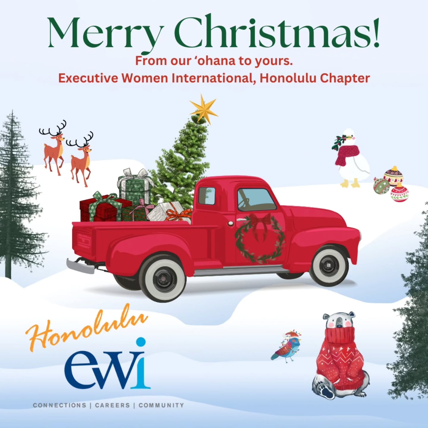 Aloha Kalikimaka from our ʻohana to yours! 🎄🤶⛄️🎅🍬🦌
@executivewomeninternational